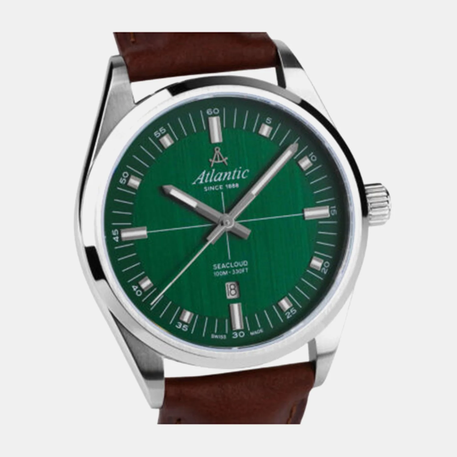Seacloud Men Quartz Green Dial Analog Leather Watch 73361.41.71 - Image 3