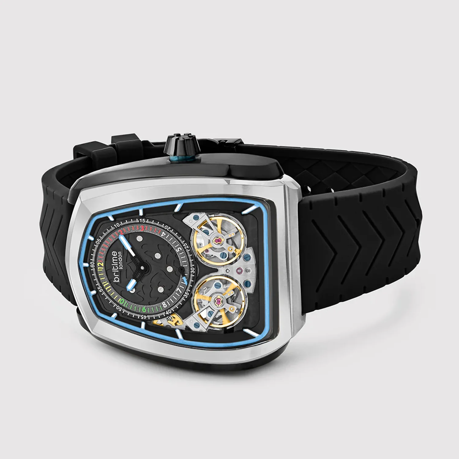 Aventus Men Automatic Black Dial Analog Silicone Watch 101-P10406 - Image 3