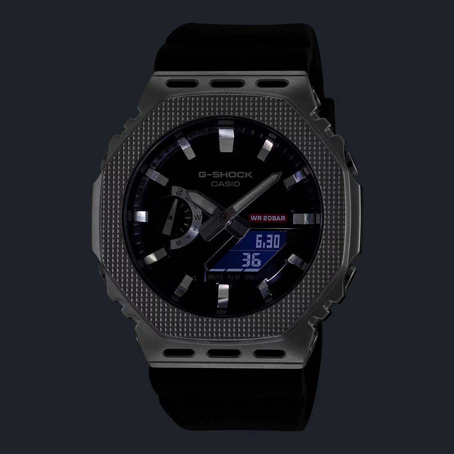 G-shock Men Quartz Black Dial Analog-Digital Rubber Watch G1763 - Image 6