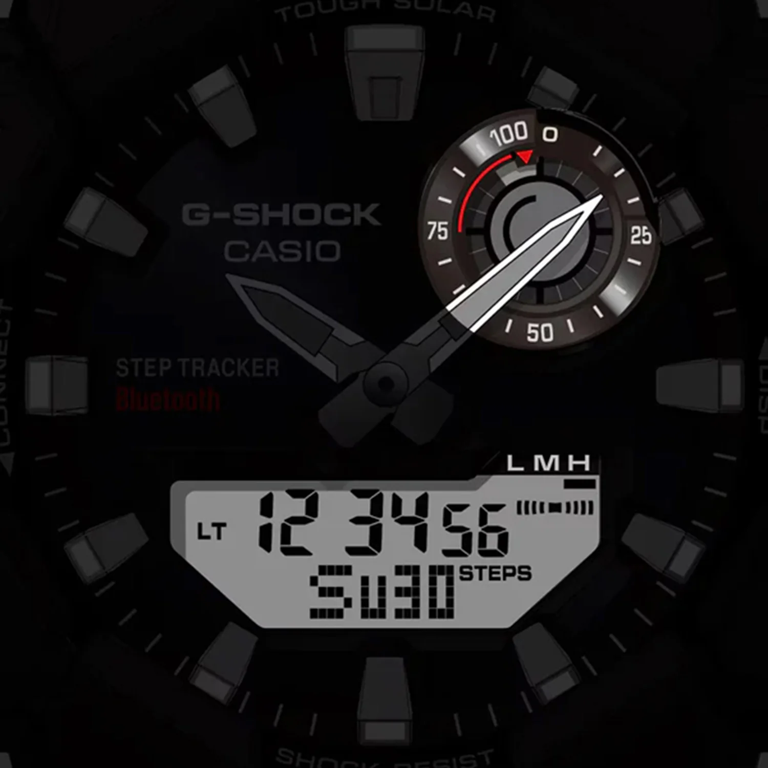 G-shock Men Solar Black Dial Analog-Digital Resin Watch G1754 - Image 5