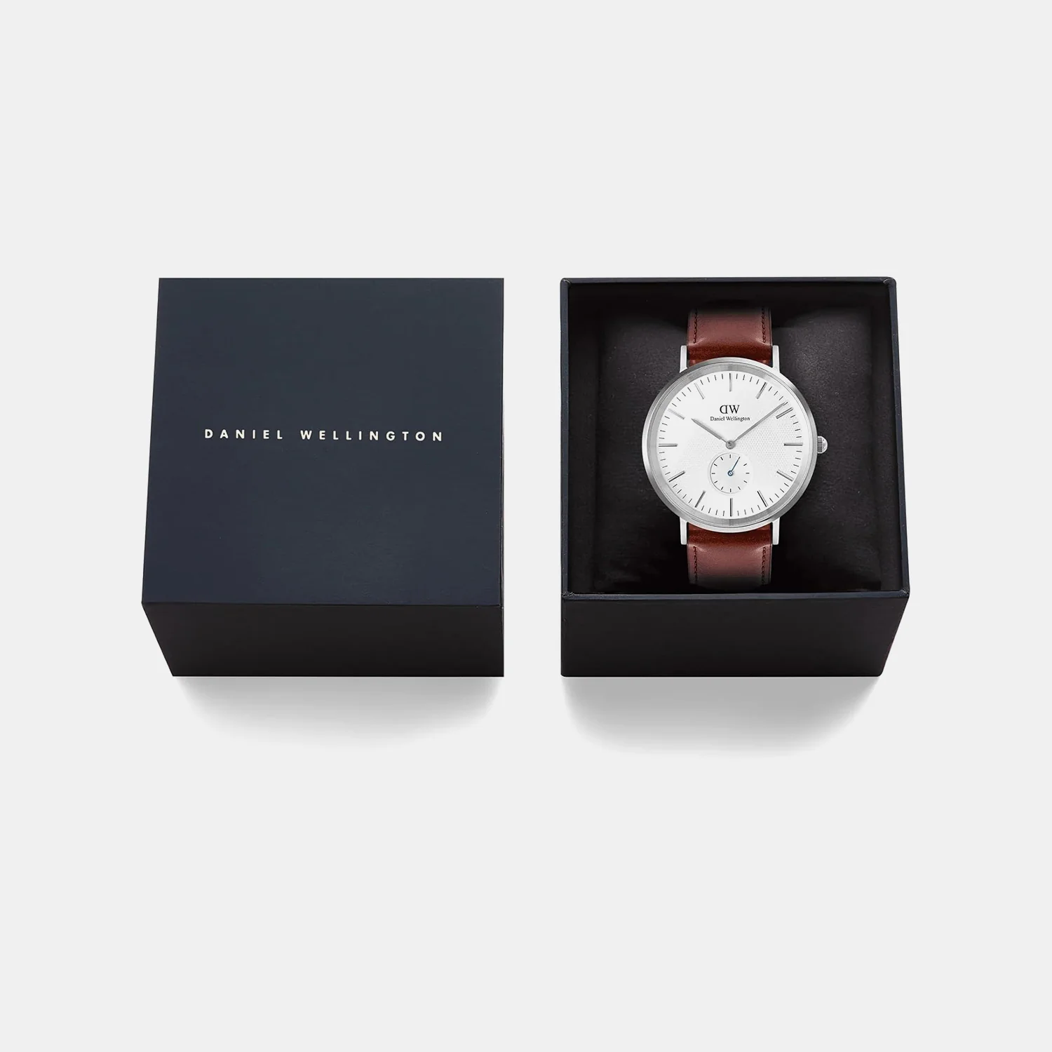 Classic Multi-Eye Sheffield Men Quartz Silver Dial Analog Leather Watch DW00100867 - Image 5