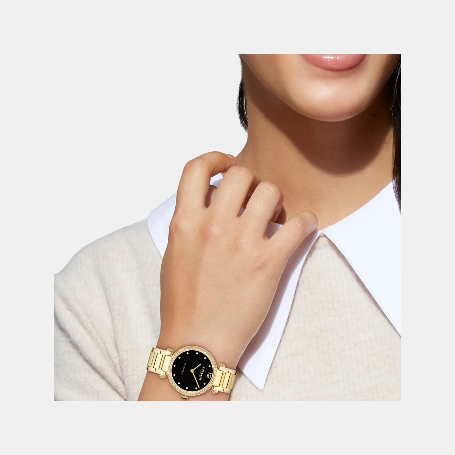 Cary Women Automatic Black Dial Analog Stainless Steel Watch 14504579 - Image 4