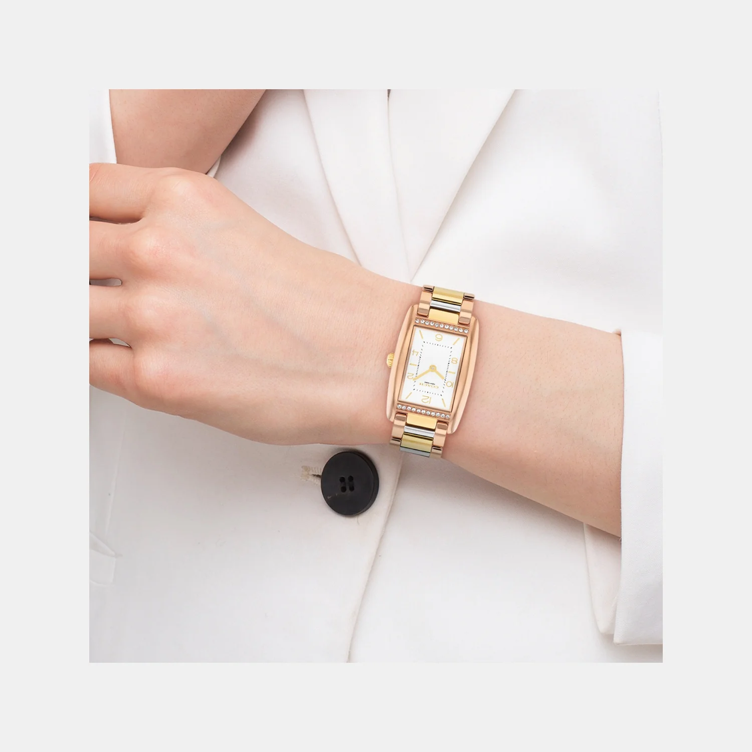 Reese Women Quartz Silver White Dial Analog Stainless Steel Watch 14504561 - Image 4