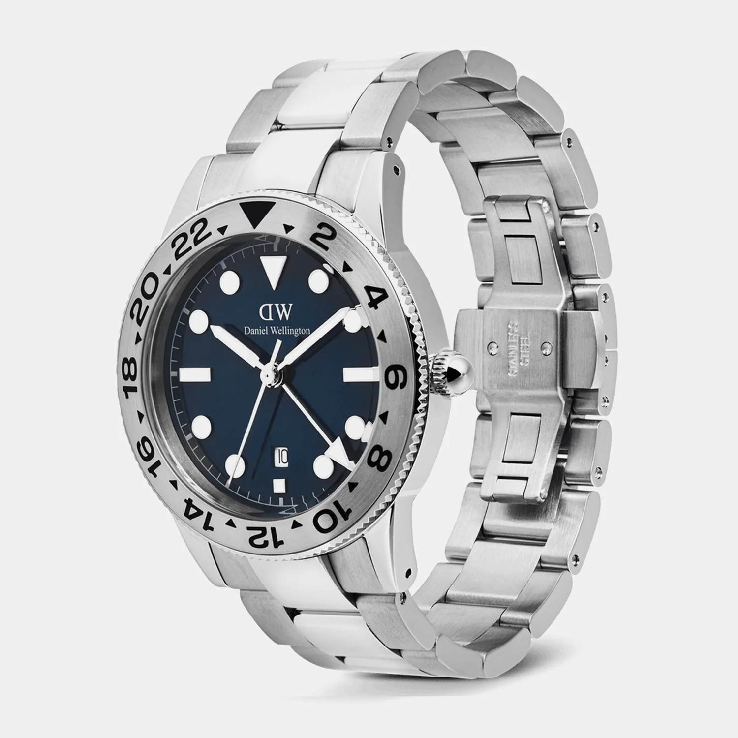 Men Quartz Blue Dial Analog Stainless Steel Watch DW00100922 - Image 3