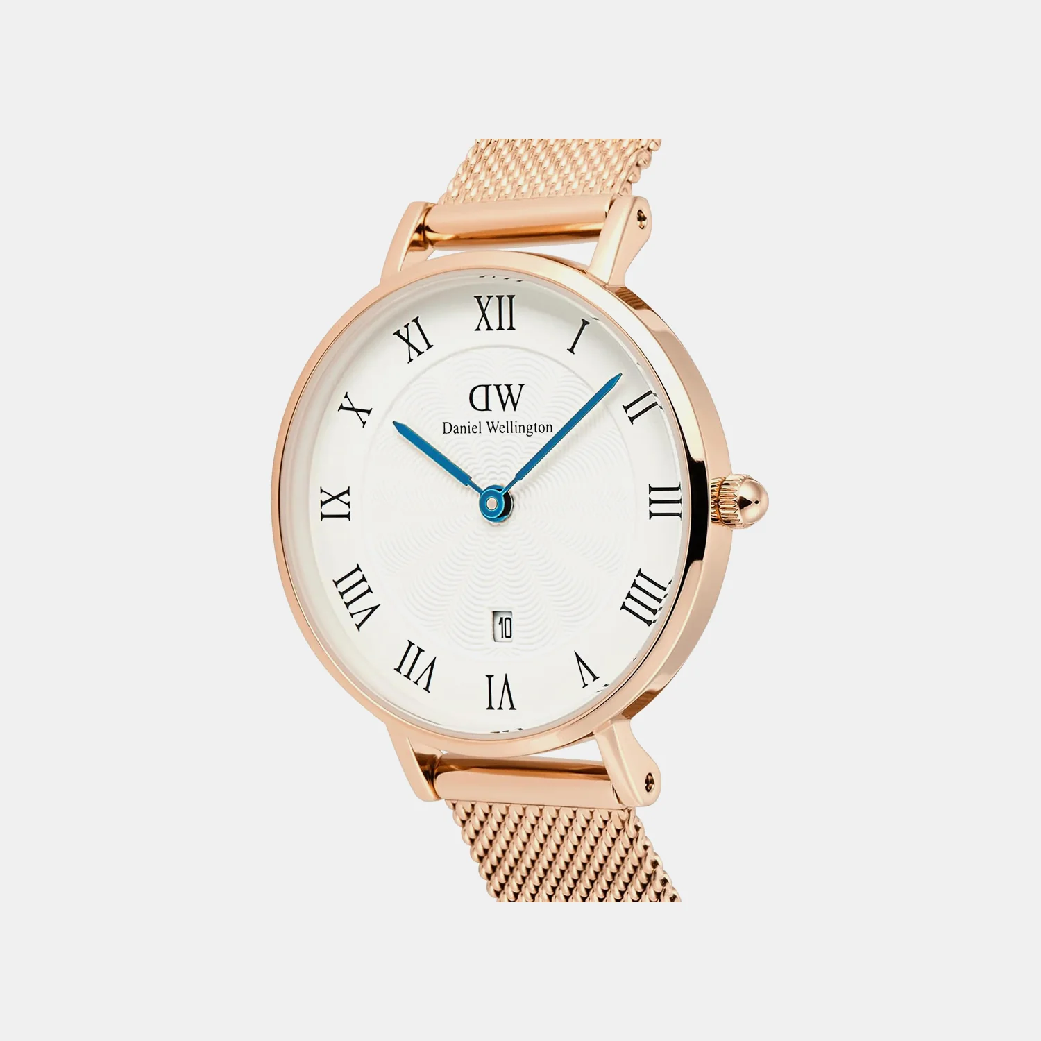 Petite Women Quartz White Dial Analog Mesh Watch DW00100856K - Image 4