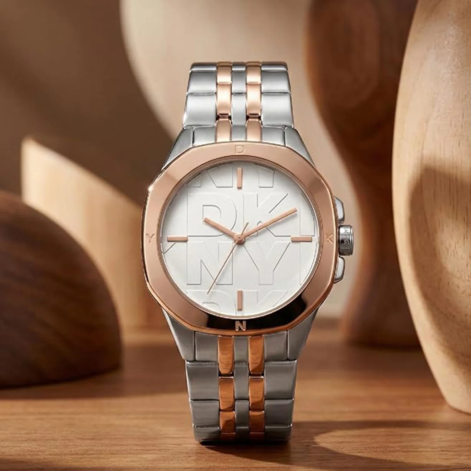 Brooklyn Midi Women Quartz Silver Dial Analog Stainless Steel Watch DK1L012M0105 - Image 4