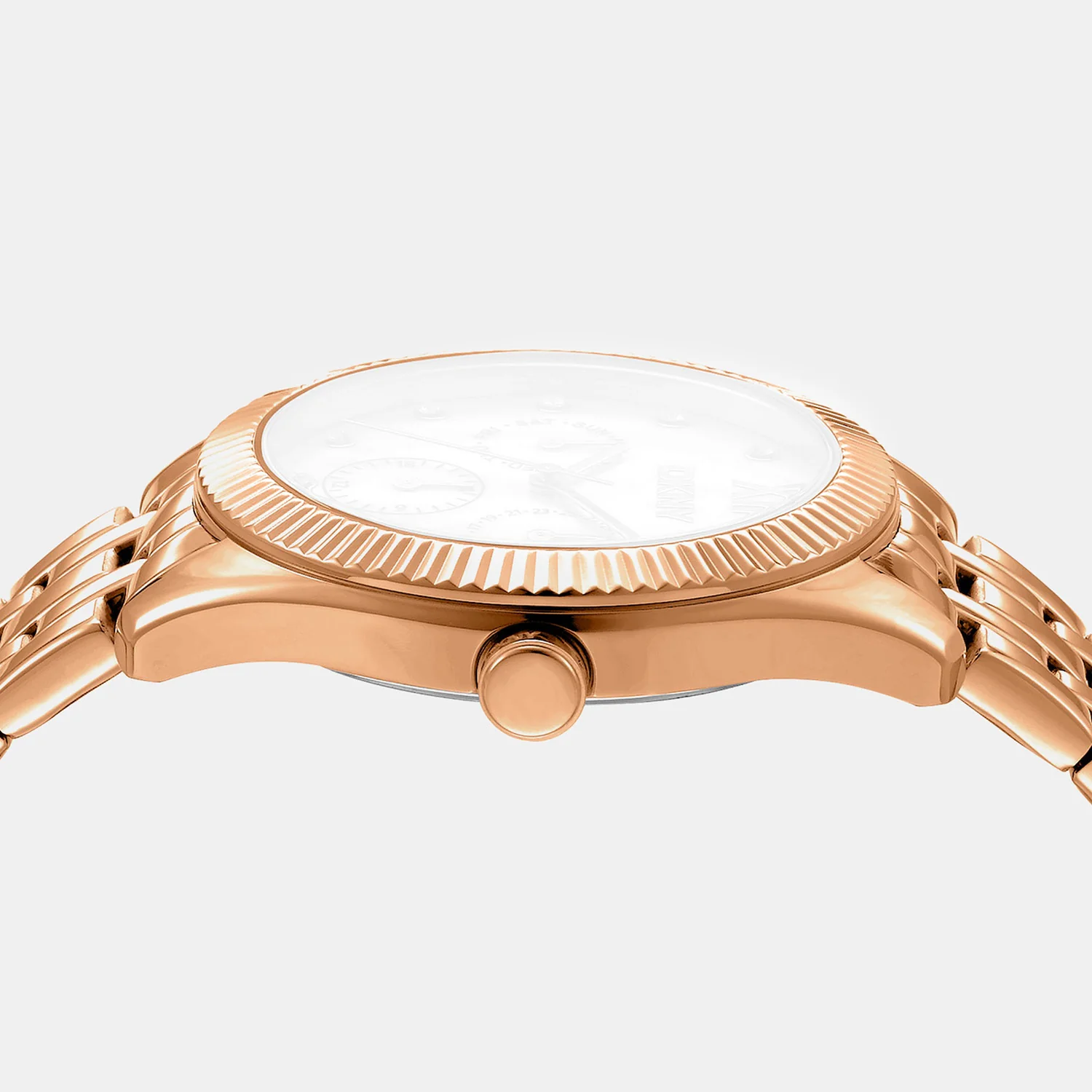 Everyday Women Quartz White Mother Of Pearl Dial Analog Stainless Steel Watch DK1L128M0075 - Image 3