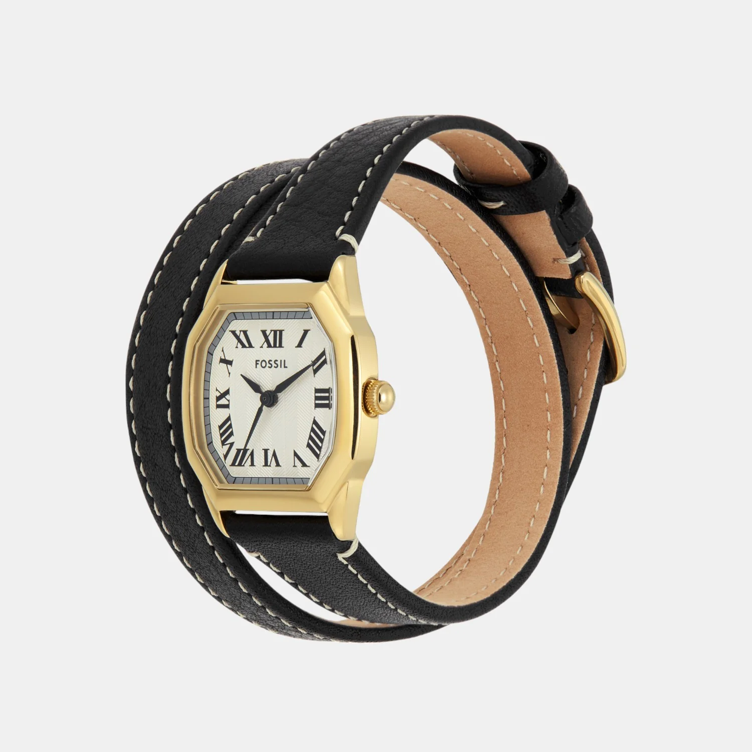 Harlow Women Quartz Cream Dial Analog Leather Watch ES5404 - Image 4