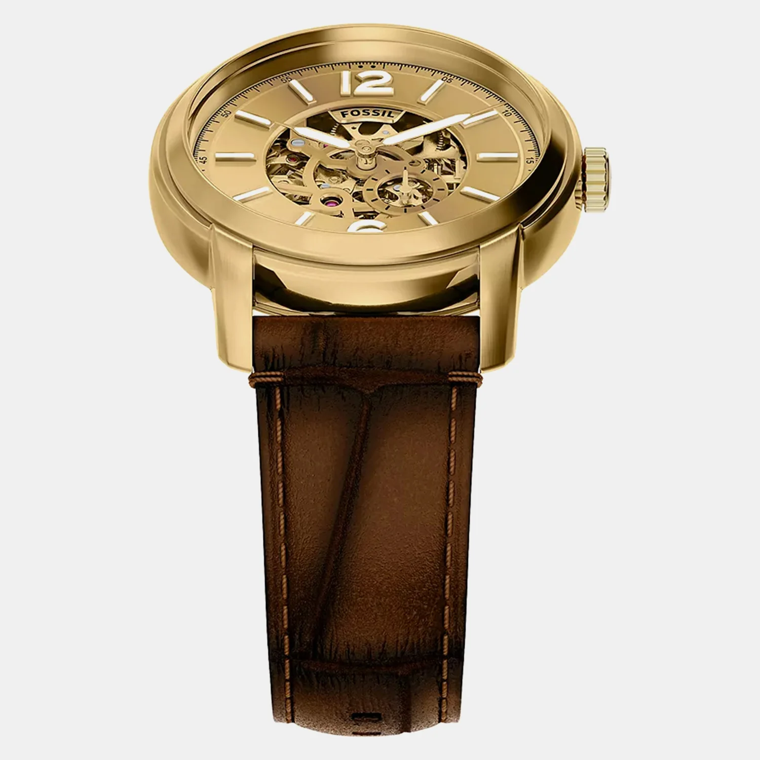 Men Automatic Gold Dial Analog Leather Watch ME3279 - Image 4