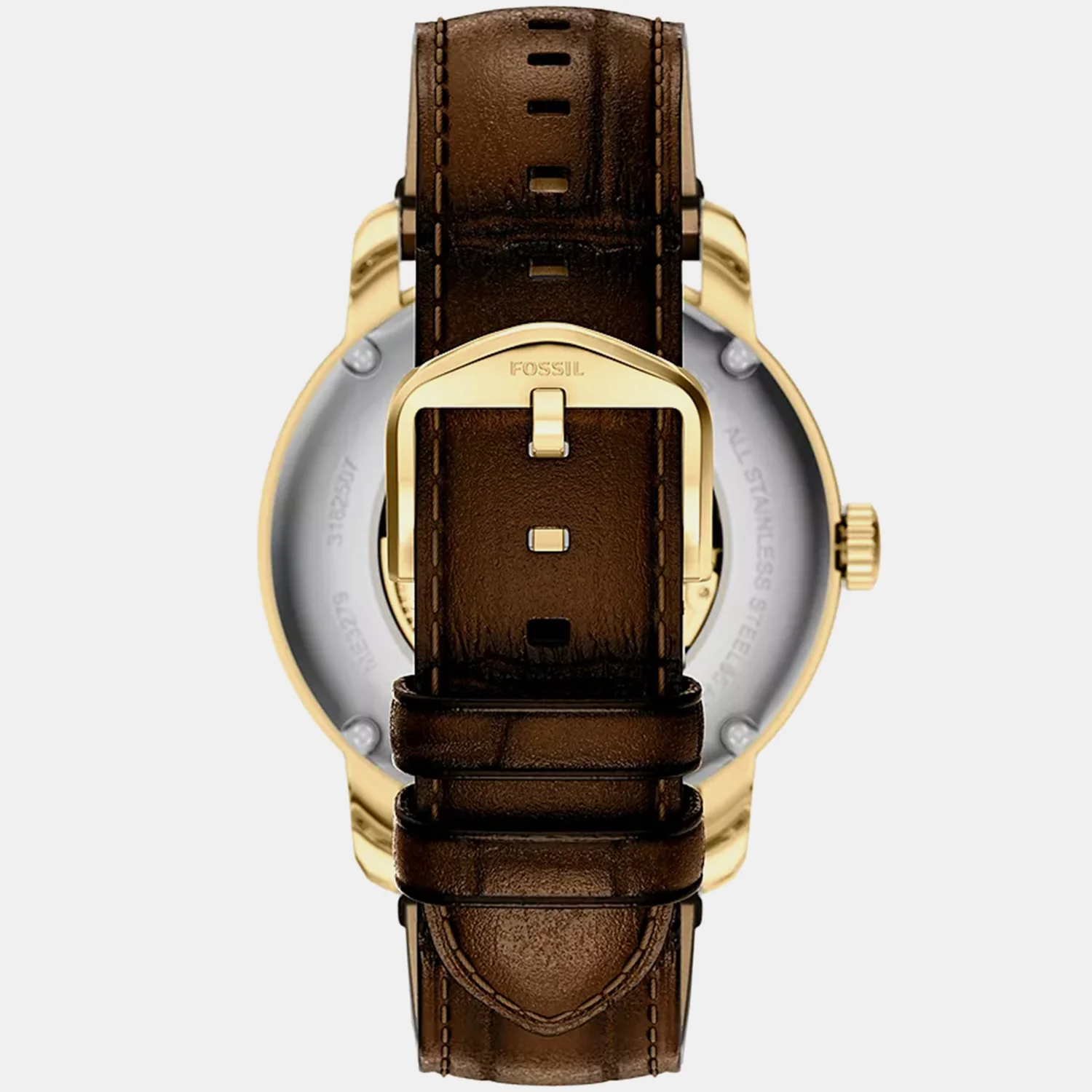 Men Automatic Gold Dial Analog Leather Watch ME3279 - Image 5