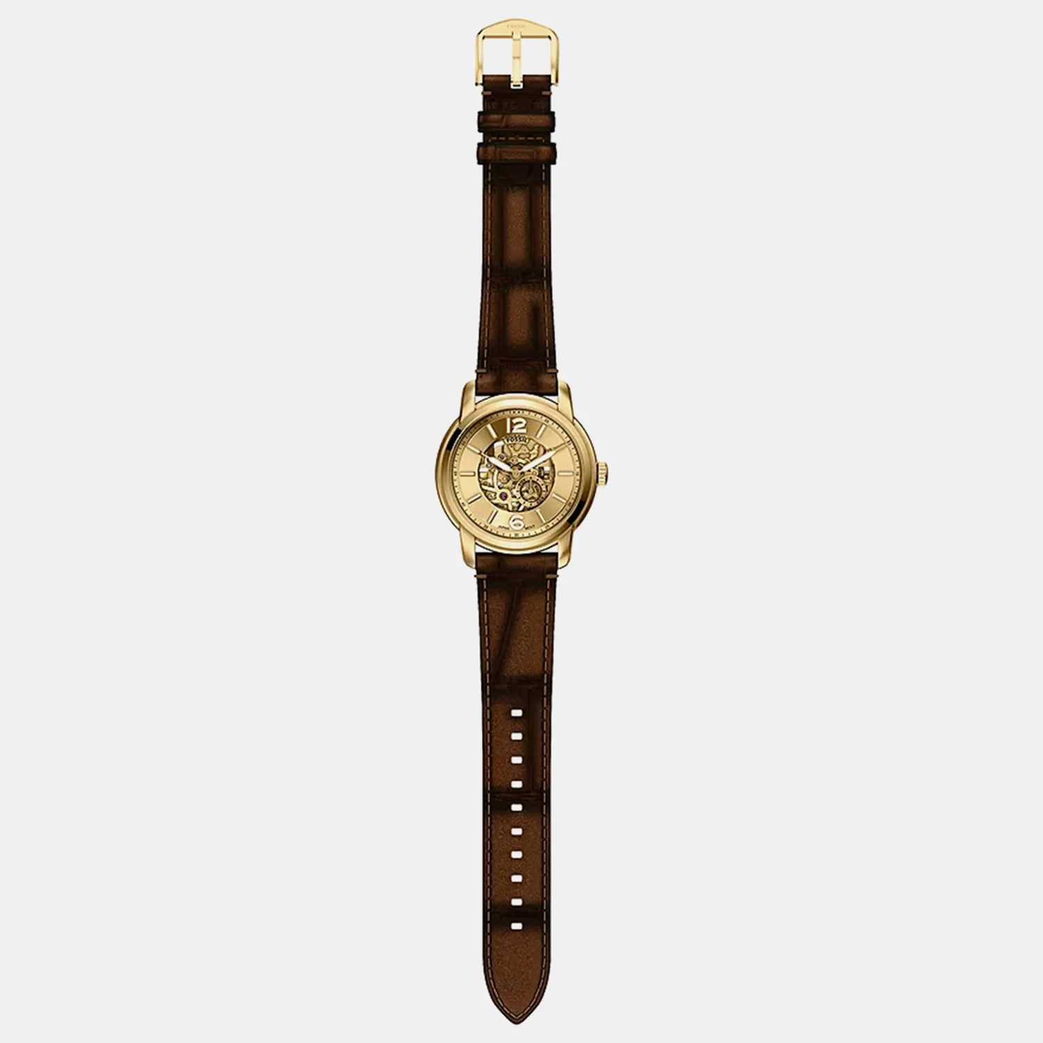 Men Automatic Gold Dial Analog Leather Watch ME3279 - Image 7