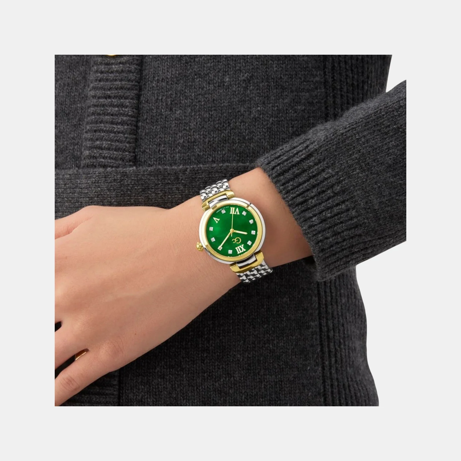 Gc Allure Women Quartz Green Dial Analog Stainless Steel Watch Z64002L1 - Image 3