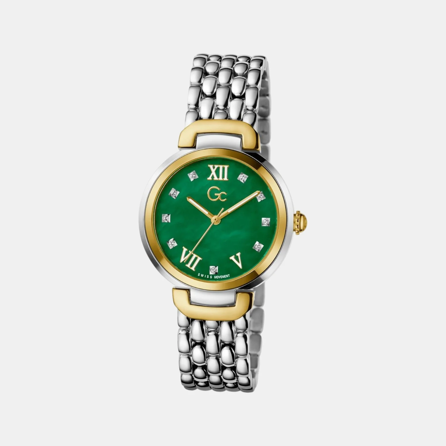 Gc Allure Women Quartz Green Dial Analog Stainless Steel Watch Z64002L1 - Image 4