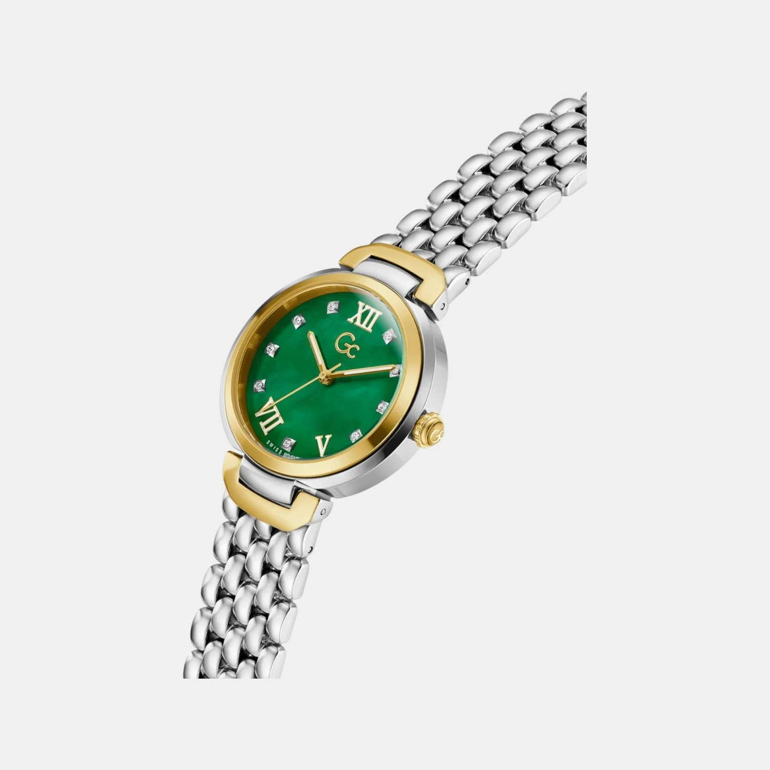 Gc Allure Women Quartz Green Dial Analog Stainless Steel Watch Z64002L1 - Image 6