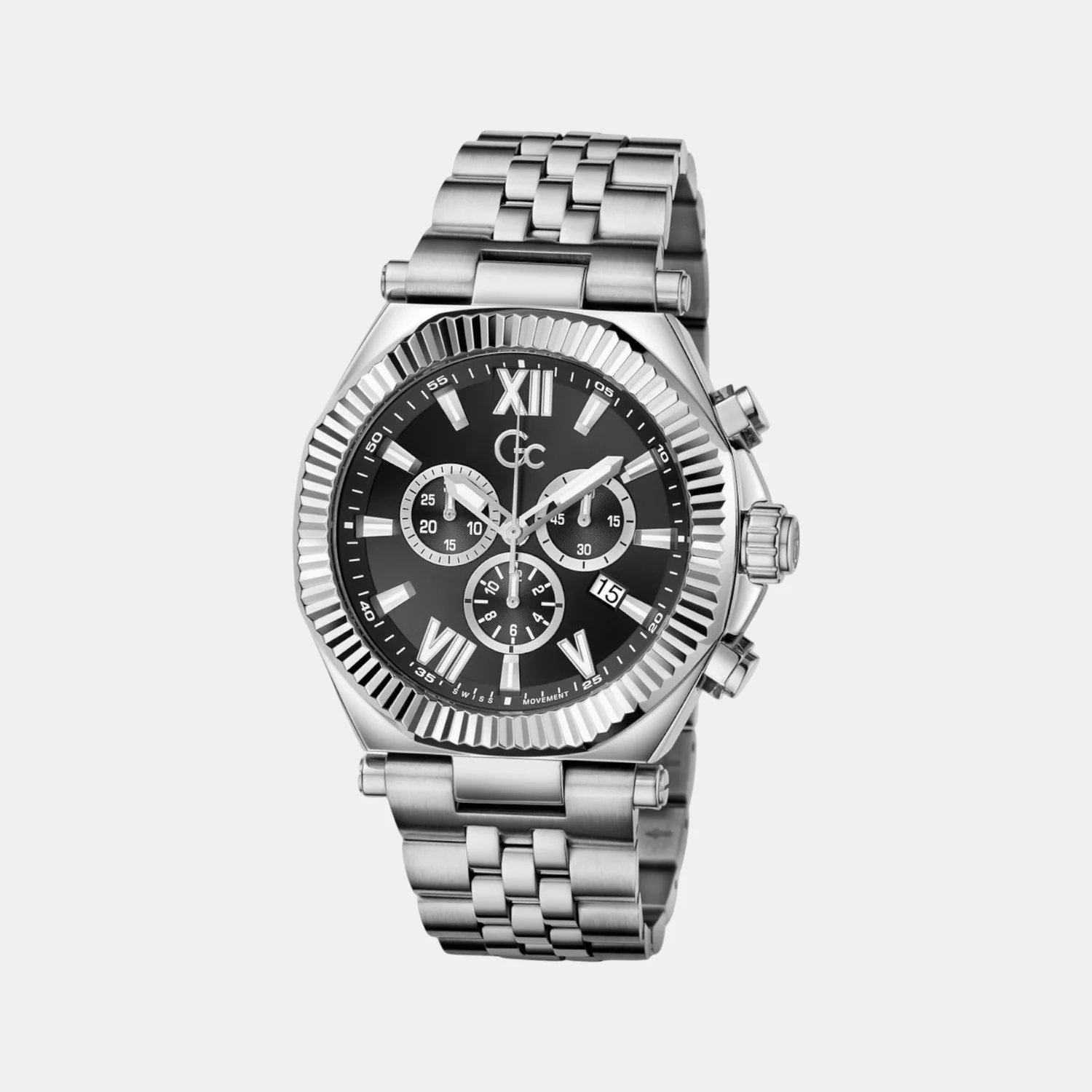 Gc Atlas Men Quartz Black Dial Chronograph Stainless Steel Watch Z66001G2 - Image 4