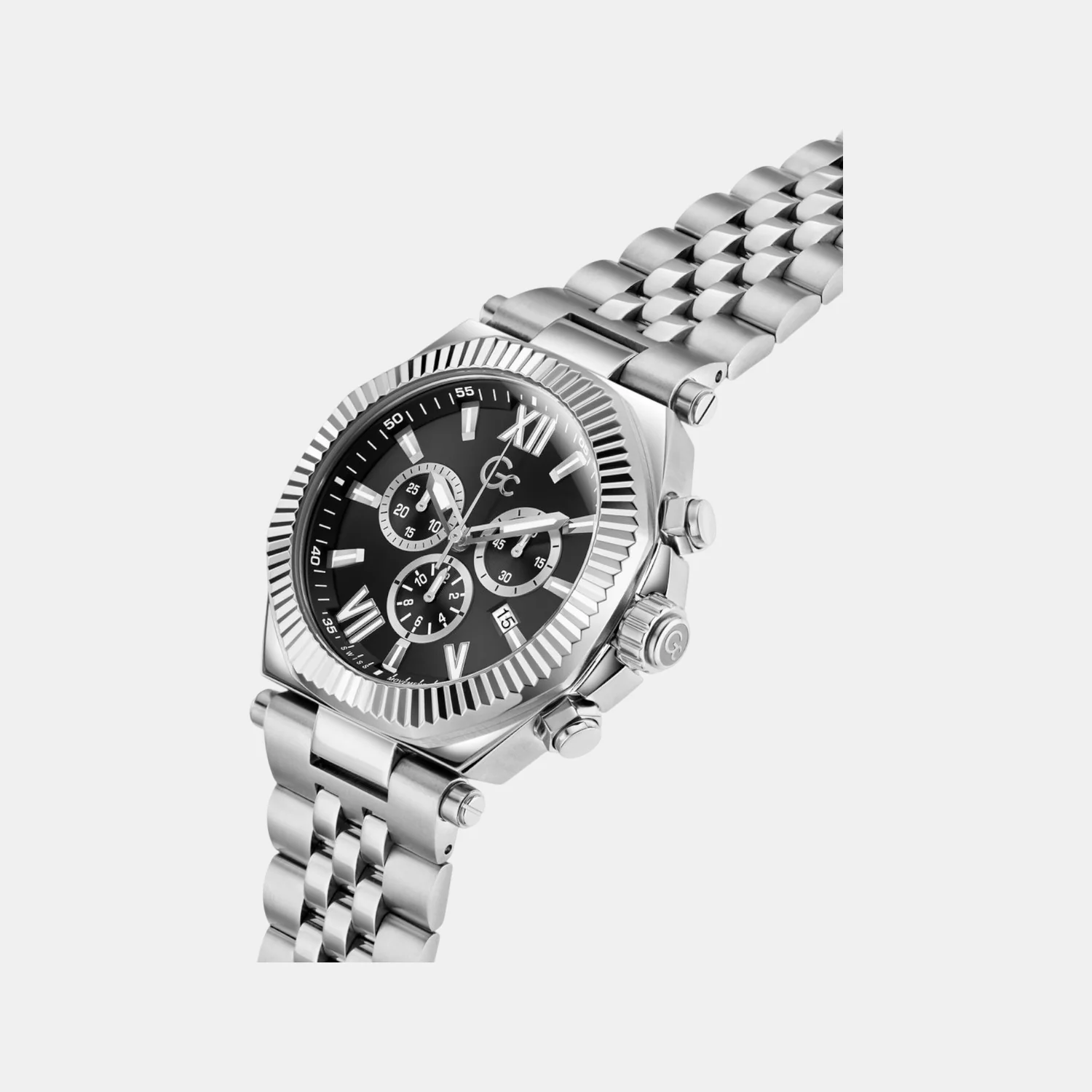 Gc Atlas Men Quartz Black Dial Chronograph Stainless Steel Watch Z66001G2 - Image 6