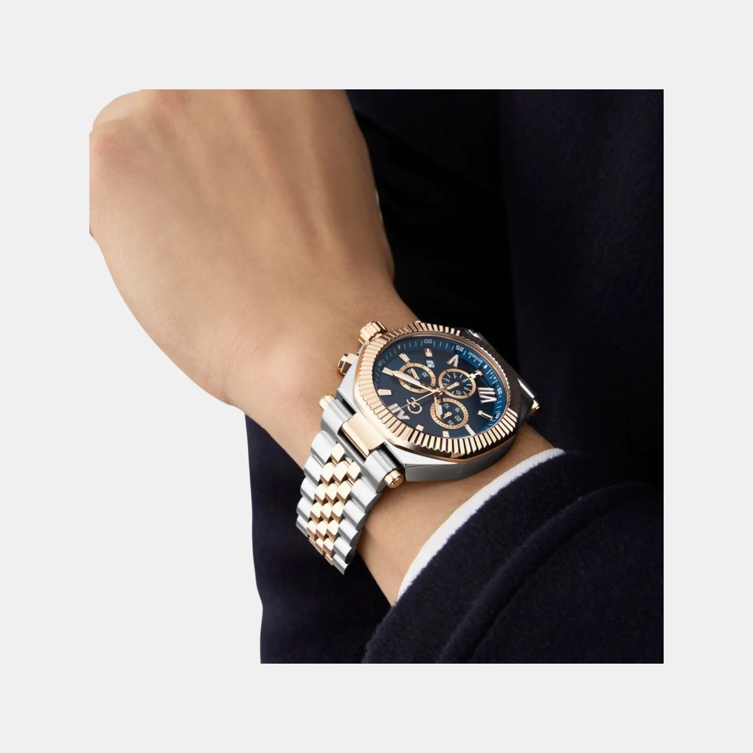 Gc Atlas Men Quartz Blue Dial Chronograph Stainless Steel Watch Z66002G7 - Image 5