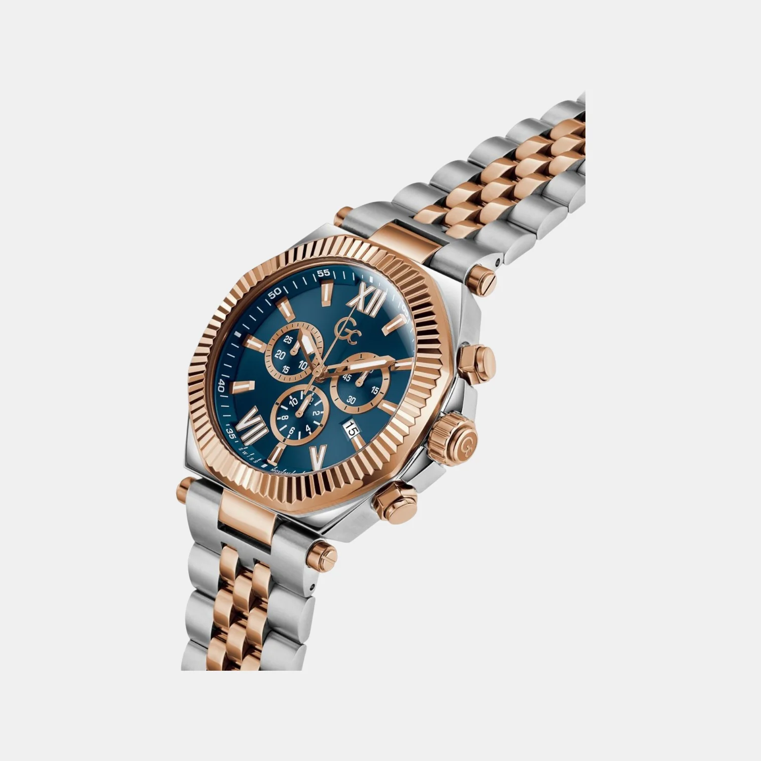 Gc Atlas Men Quartz Blue Dial Chronograph Stainless Steel Watch Z66002G7 - Image 6