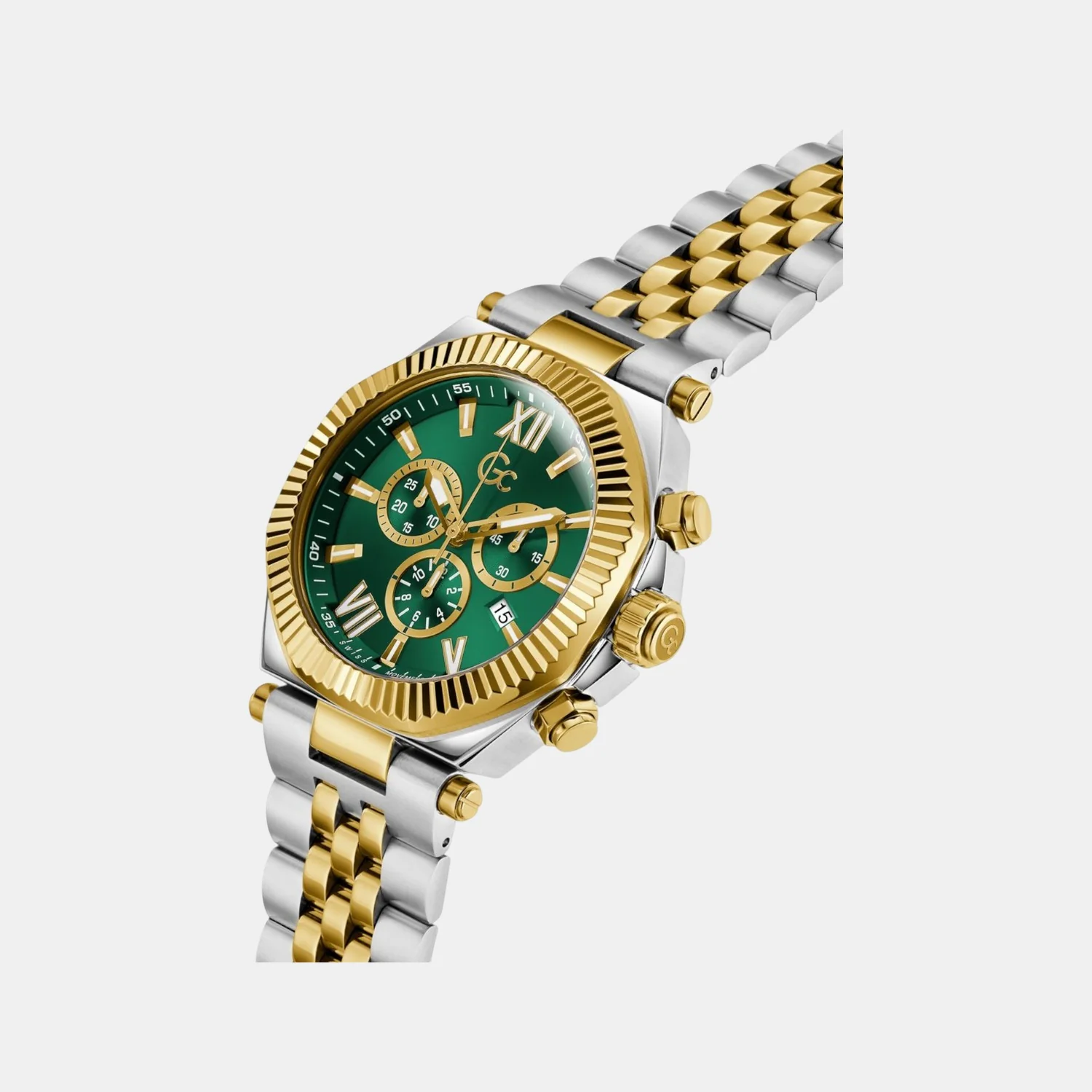 Gc Atlas Men Quartz Green Dial Chronograph Stainless Steel Watch Z66003G9 - Image 6