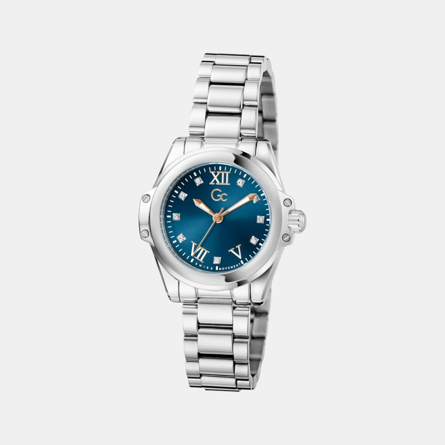 Gc Bolt Lady Mini Women Quartz Blue Dial Analog Stainless Steel Watch Z58004L7 - Image 4