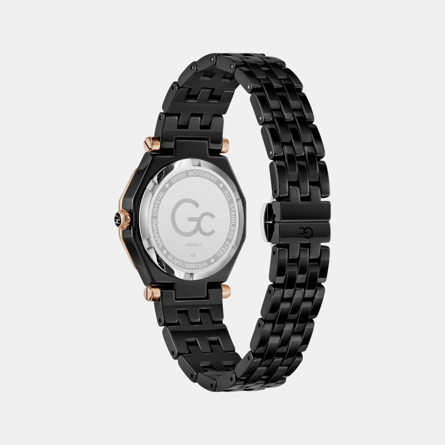 Gc Gleam Women Quartz Black Dial Multi-Function Ceramic Watch Z59002L2 - Image 9