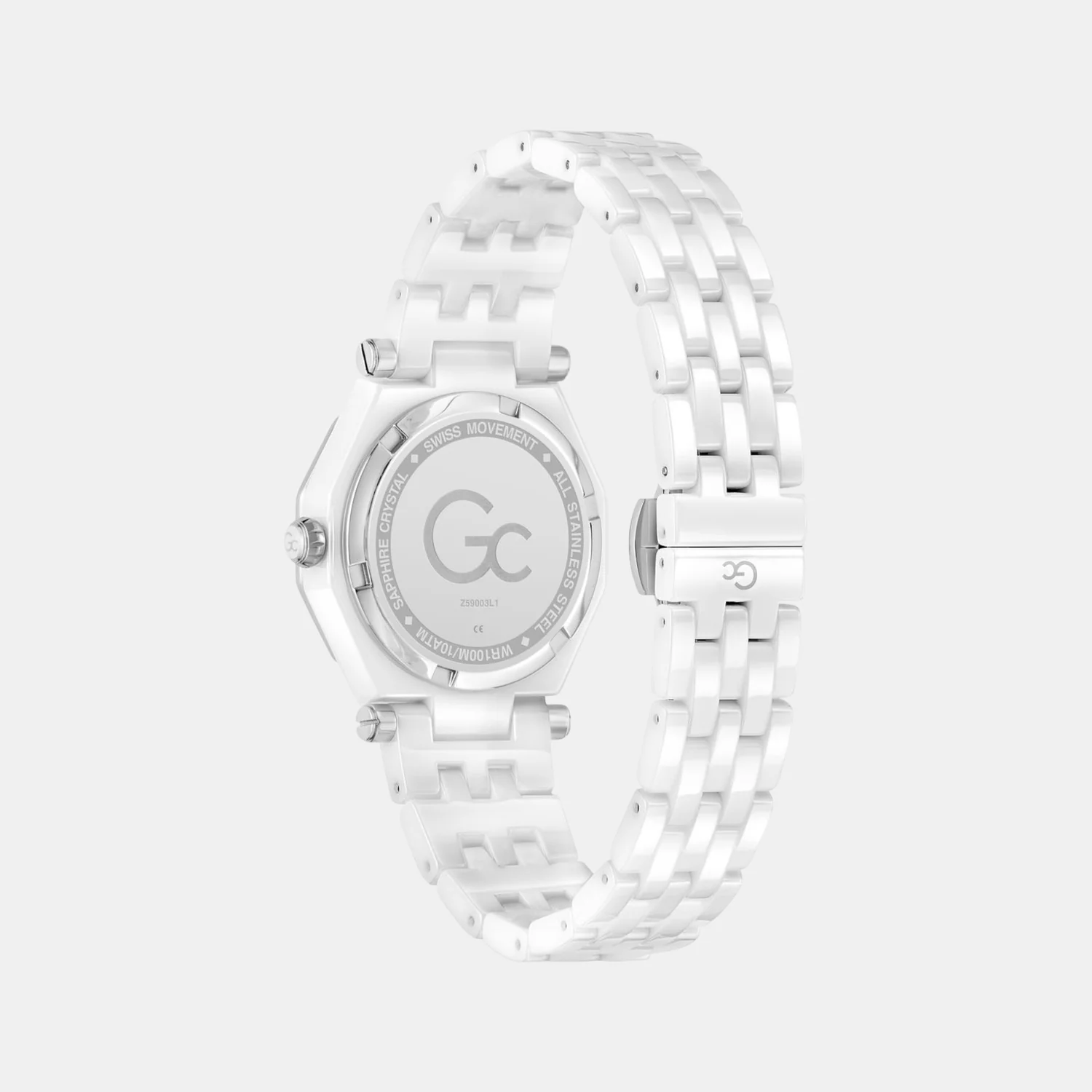 Gc Gleam Women Quartz White Dial Multi-Function Ceramic Watch Z59003L1 - Image 8