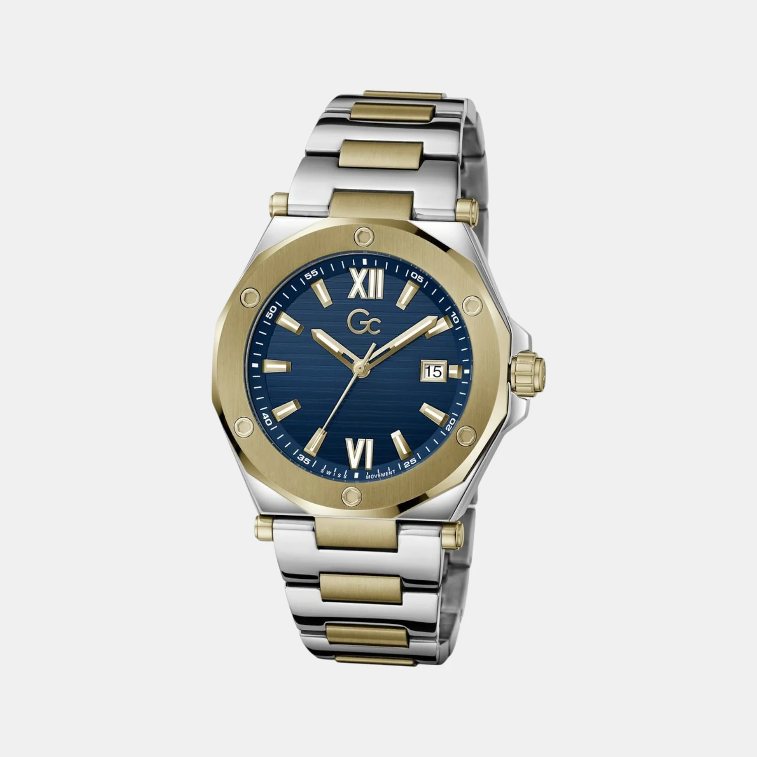 Gc Legacy Sleek Men Quartz Blue Dial Analog Stainless Steel Watch Z67003G7 - Image 3