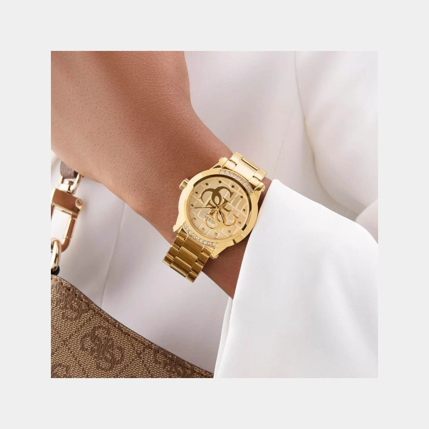 Annette Women Quartz Champagne Dial Analog Stainless Steel Watch GW0861L2 - Image 7