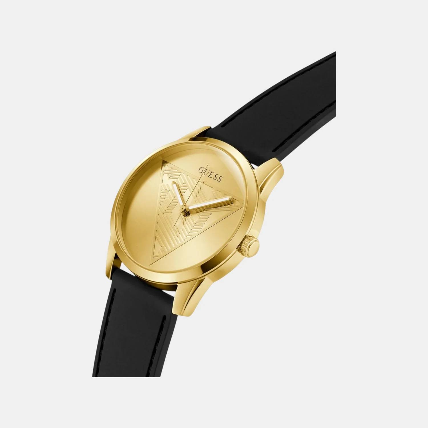 Clark Men Quartz Champagne Dial Analog Silicone Watch GW0957G2 - Image 4