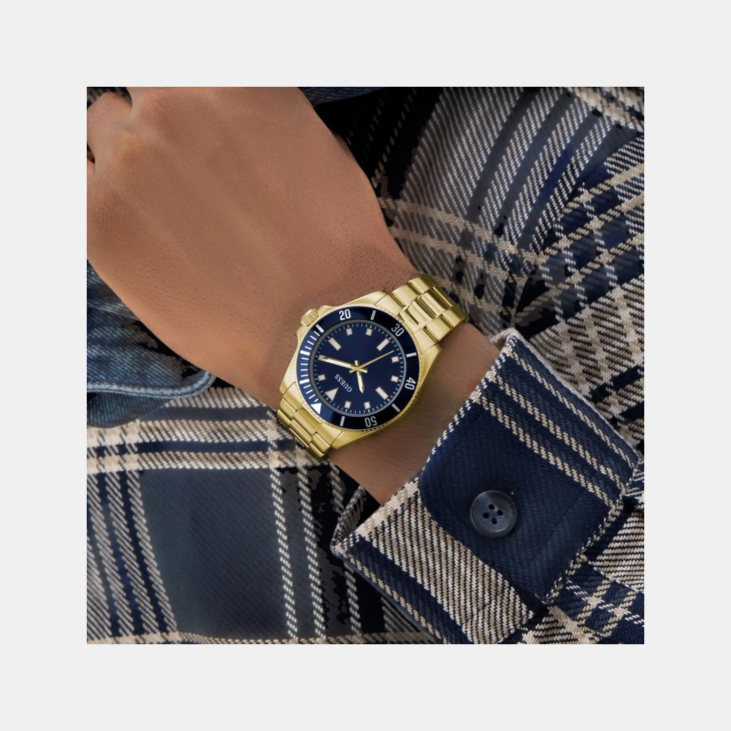 Cliff Men Quartz Blue Dial Analog Stainless Steel Watch GW0968G2 - Image 9