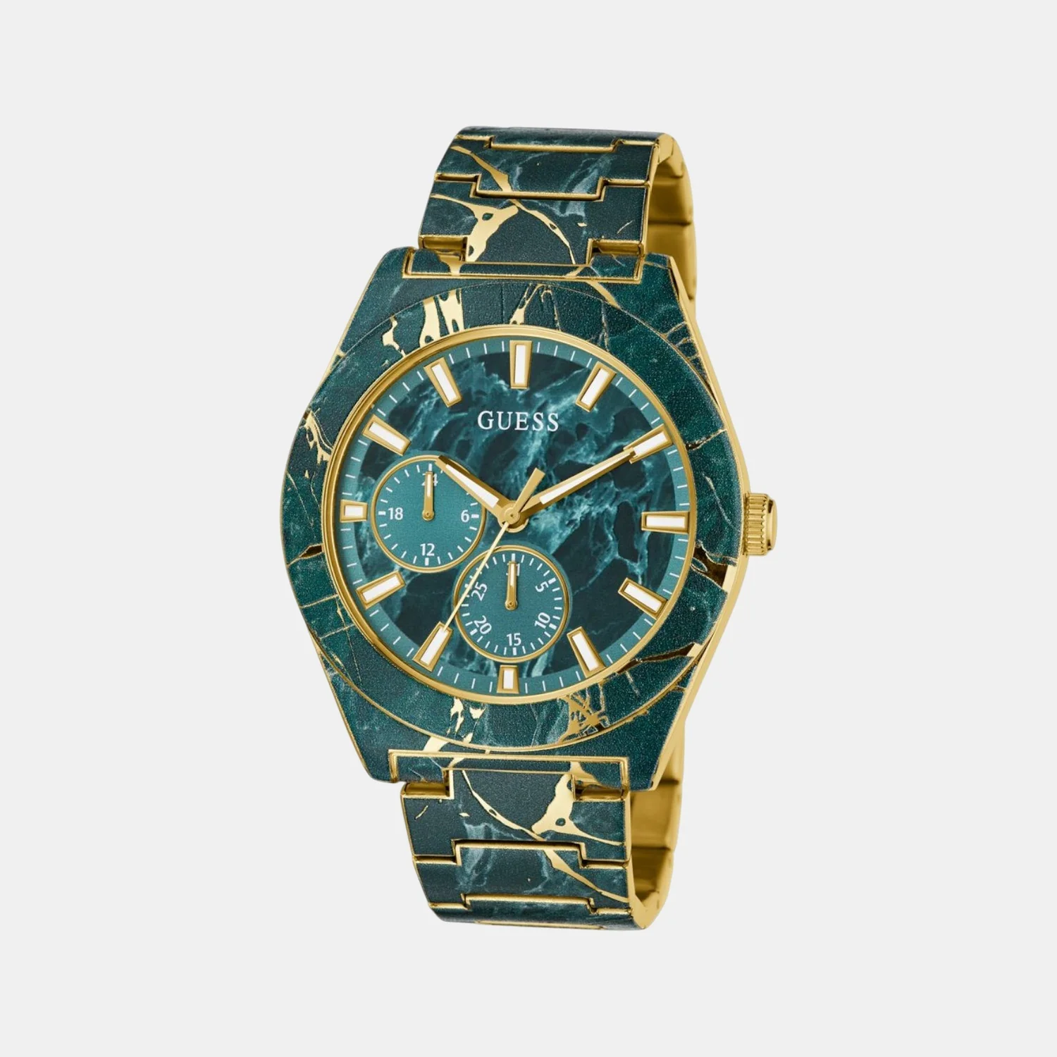 Flash Men Quartz Green Dial Multi-Function Stainless Steel Watch GW0953G1 - Image 3