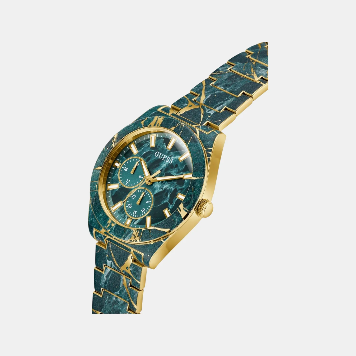 Flash Men Quartz Green Dial Multi-Function Stainless Steel Watch GW0953G1 - Image 4