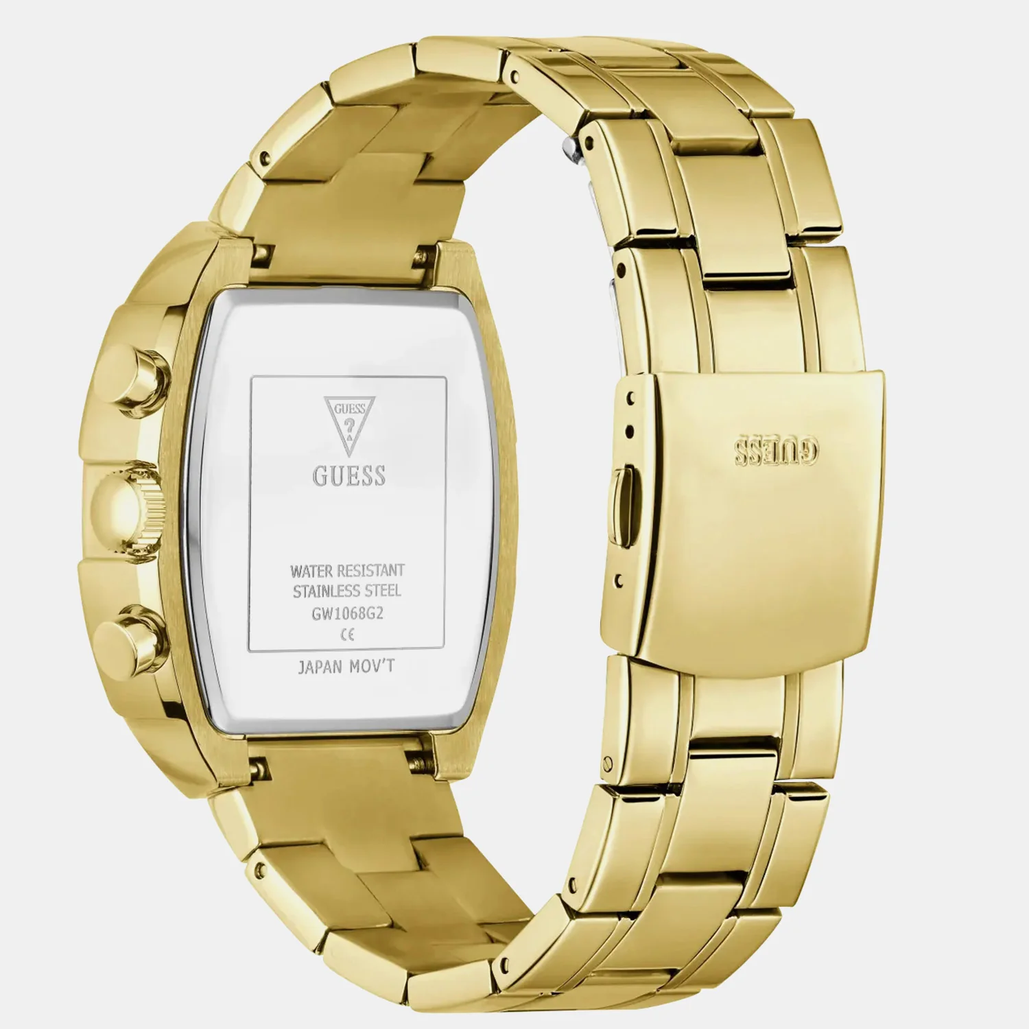 Men Quartz Gold Dial Chronograph Stainless Steel Watch GW1068G2 - Image 5