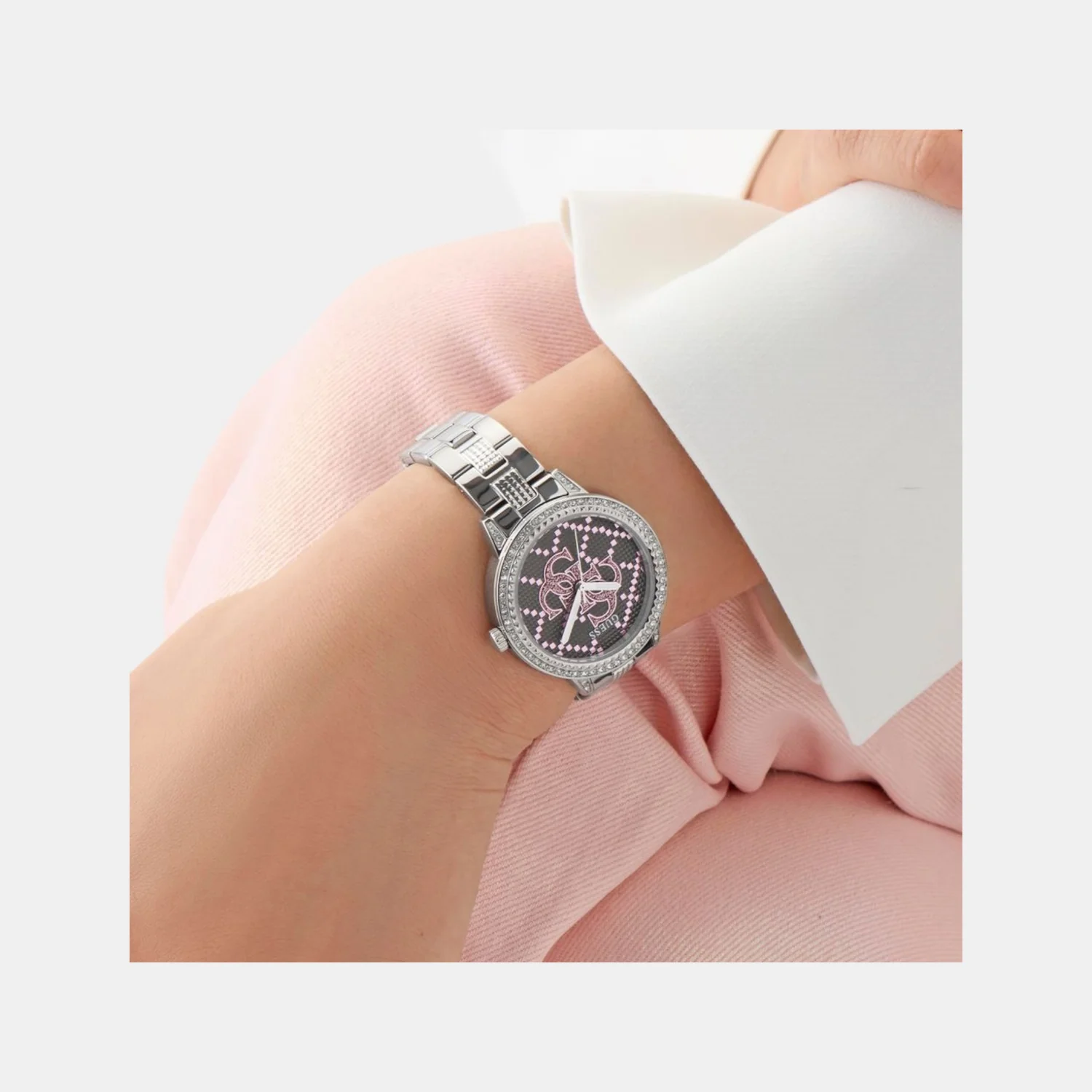 Trend Women Quartz Silver Dial Analog Stainless Steel Watch GW0944L1 - Image 6