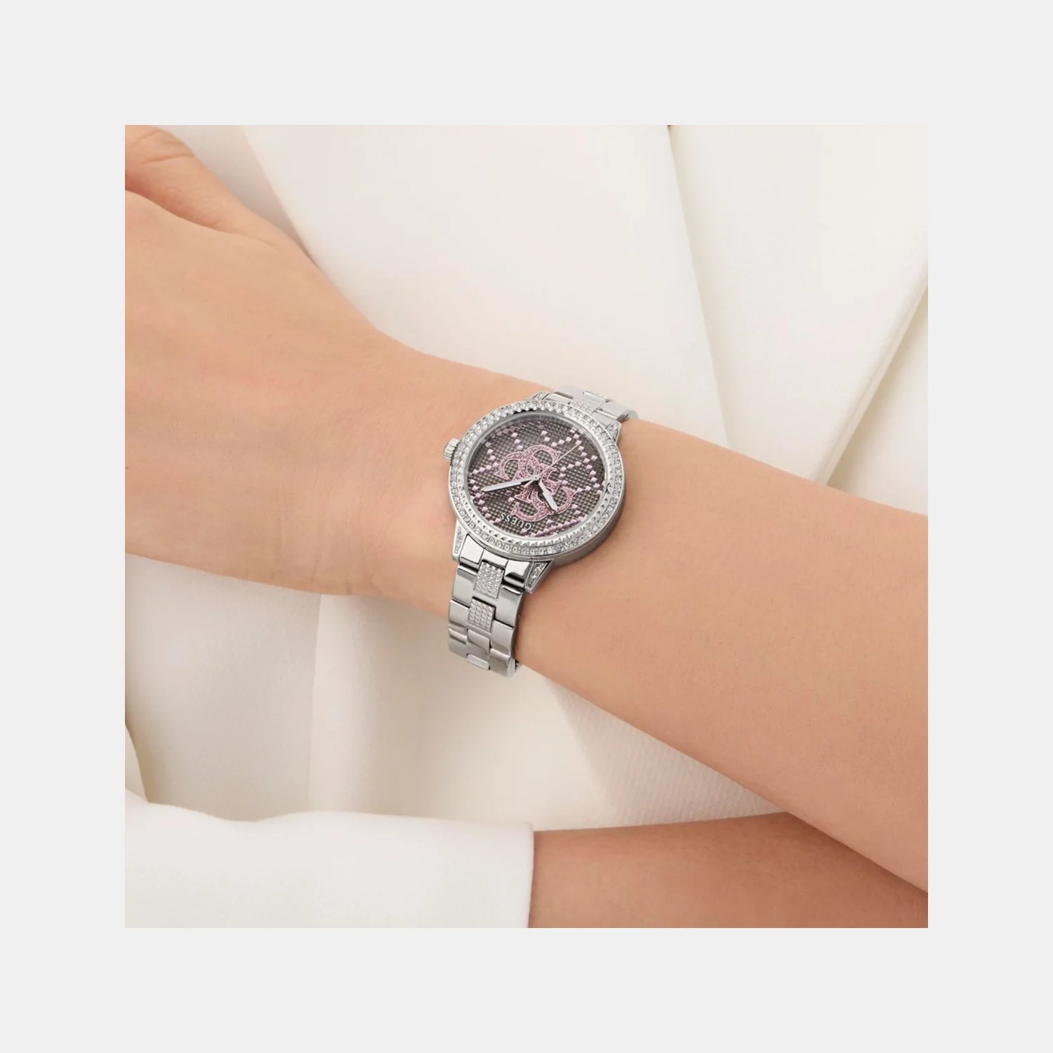 Trend Women Quartz Silver Dial Analog Stainless Steel Watch GW0944L1 - Image 8