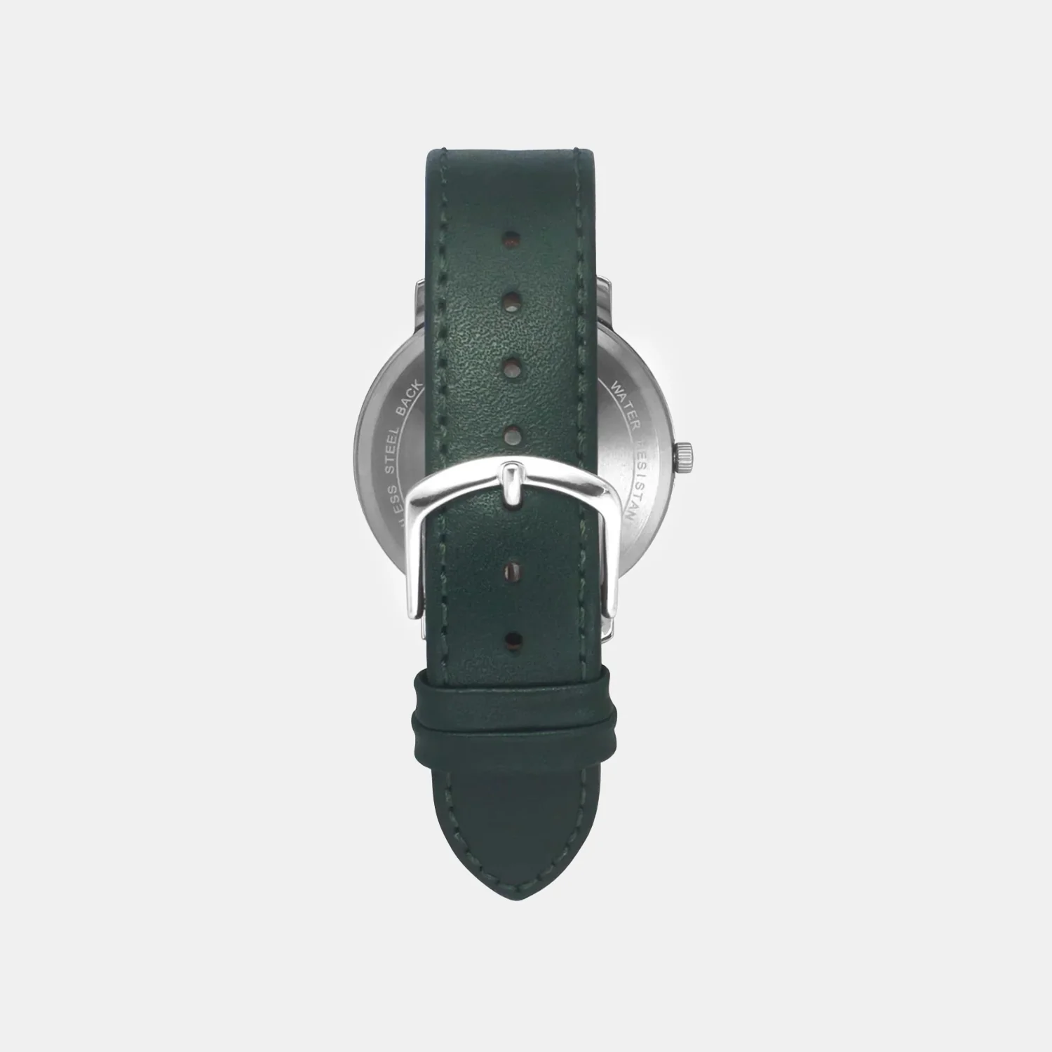 Men Quartz Silver Dial Analog Leather Watch TW056HG01 - Image 4