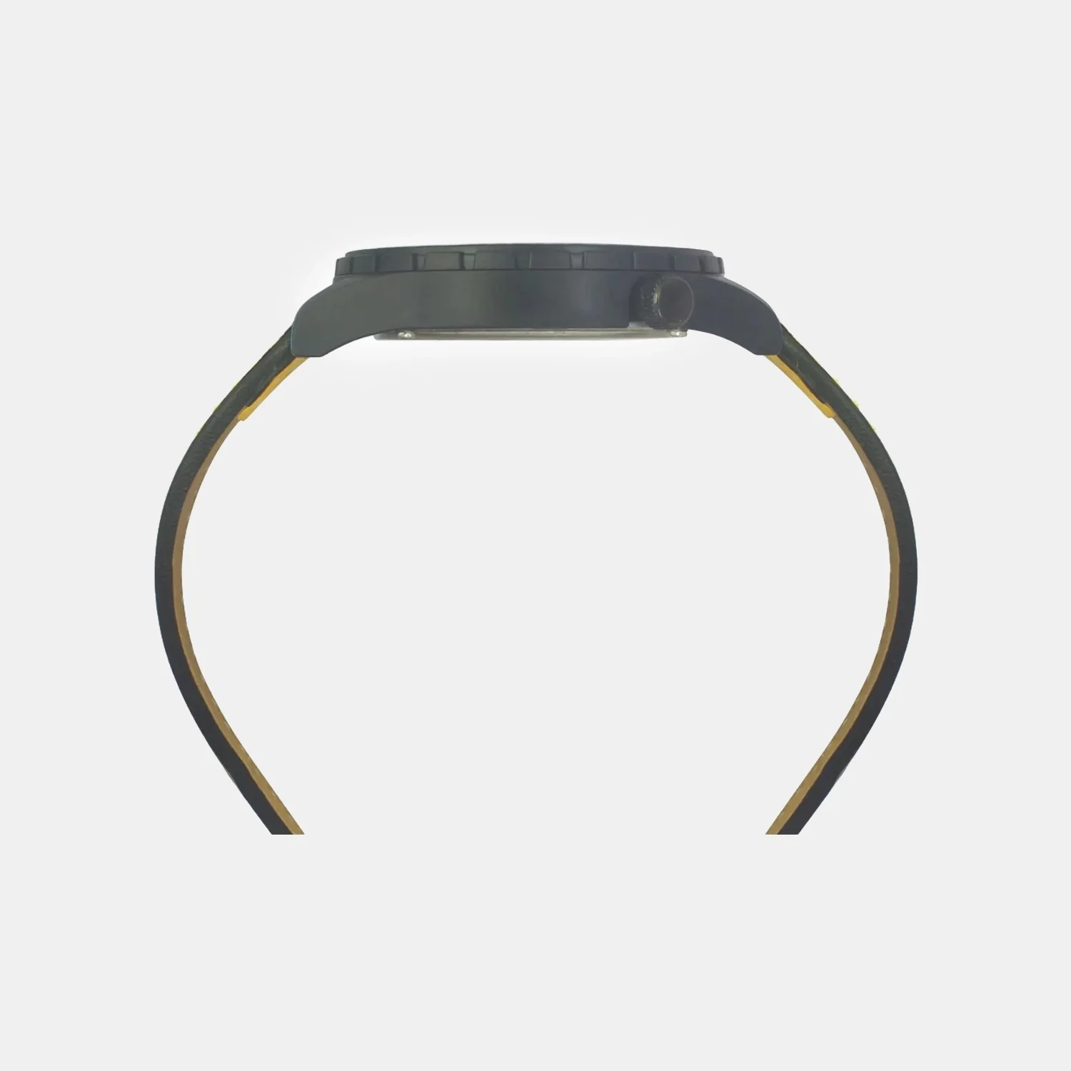 Men Quartz Yellow Dial Analog Leather Watch TW052HG05 - Image 3