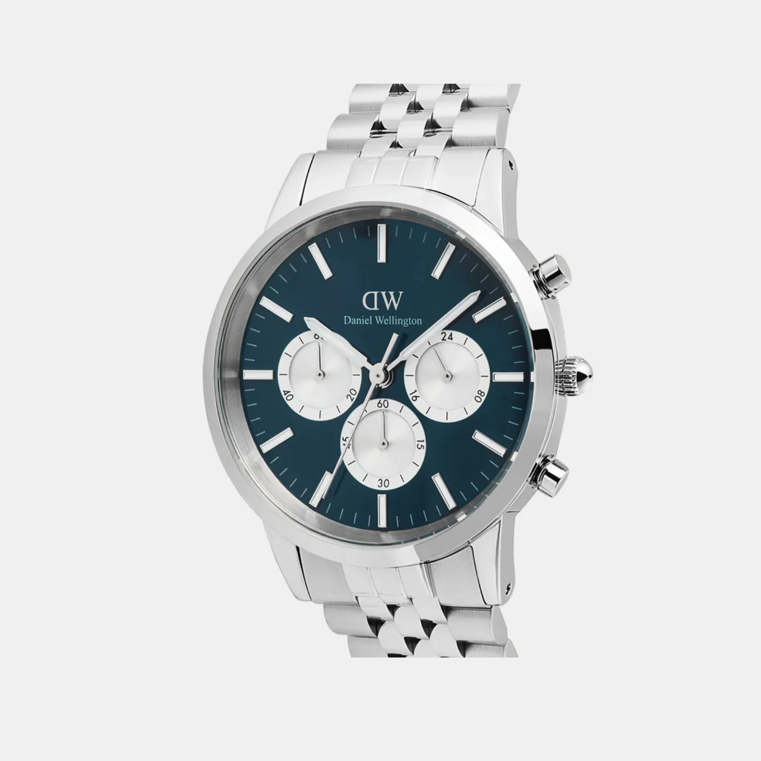 Iconic Arctic Panda Men Quartz Blue Dial Chronograph Stainless Steel Watch DW00100874K - Image 3