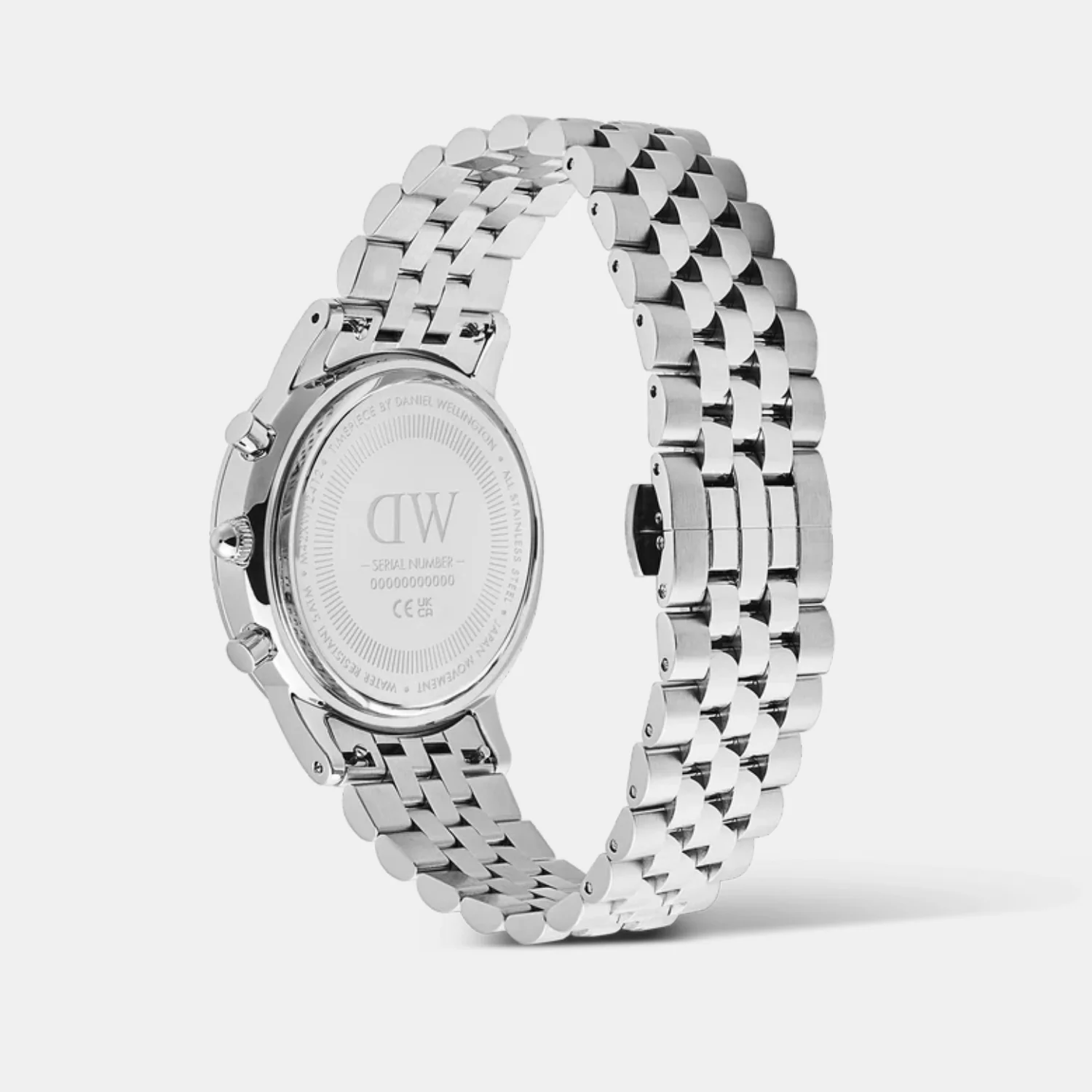 Iconic Arctic Panda Men Quartz Blue Dial Chronograph Stainless Steel Watch DW00100874K - Image 4