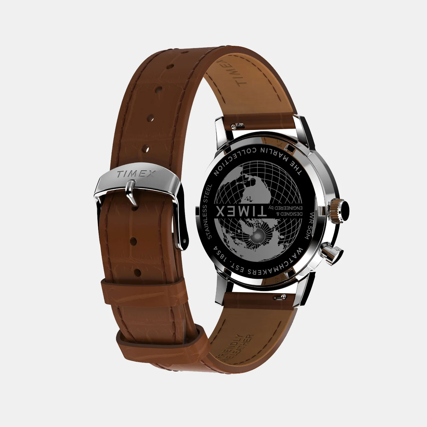 Marlin Men Quartz Green Dial Multi-Function Leather Watch TWEG26800 - Image 5