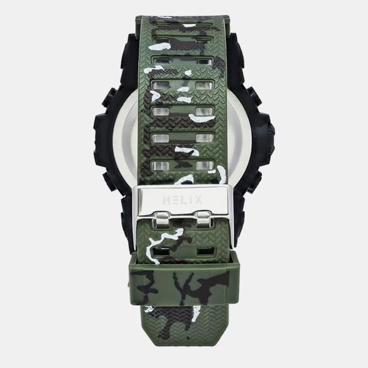 Men Quartz Black Dial Analog-Digital Silicone Watch TWESK7701T - Image 5