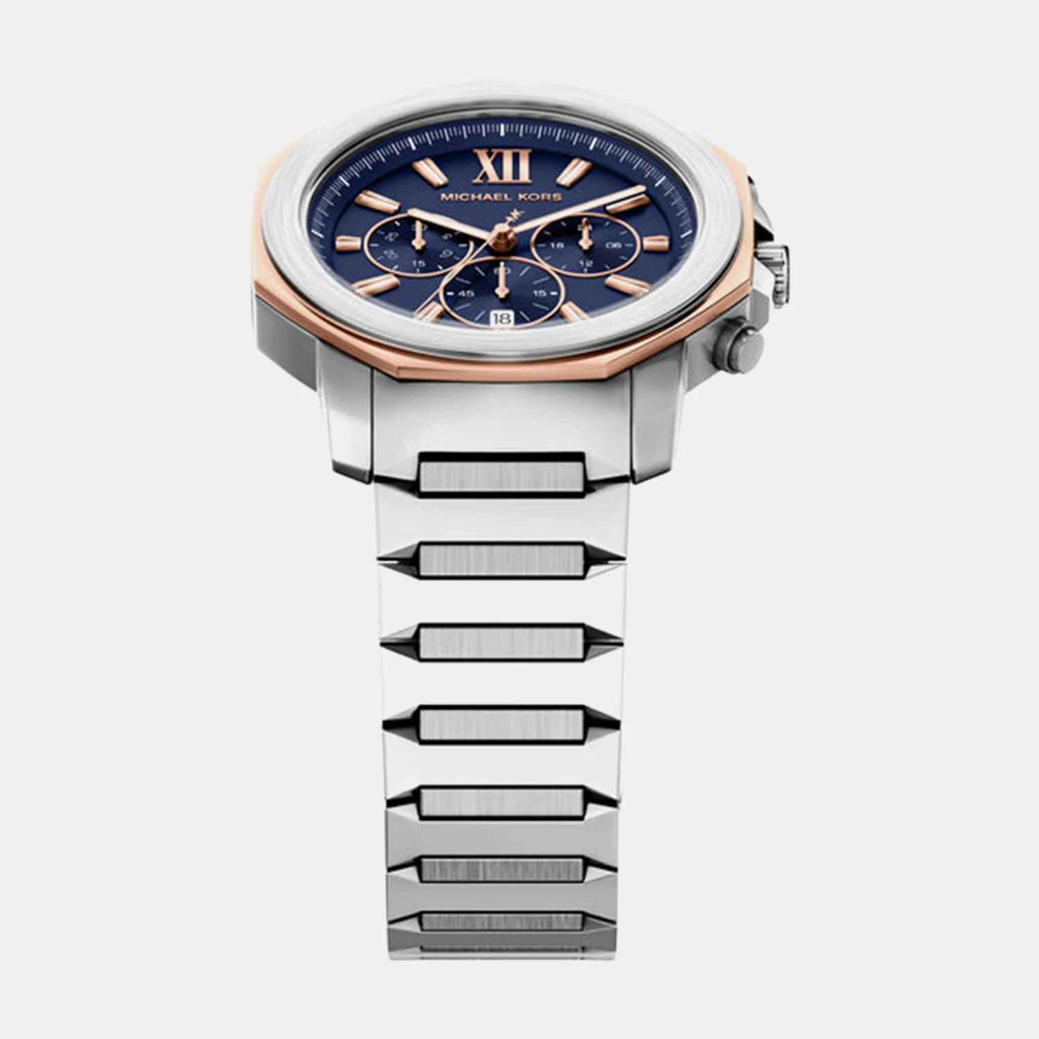 Prescott Men Quartz Blue Dial Chronograph Stainless Steel Watch MK9250 - Image 3