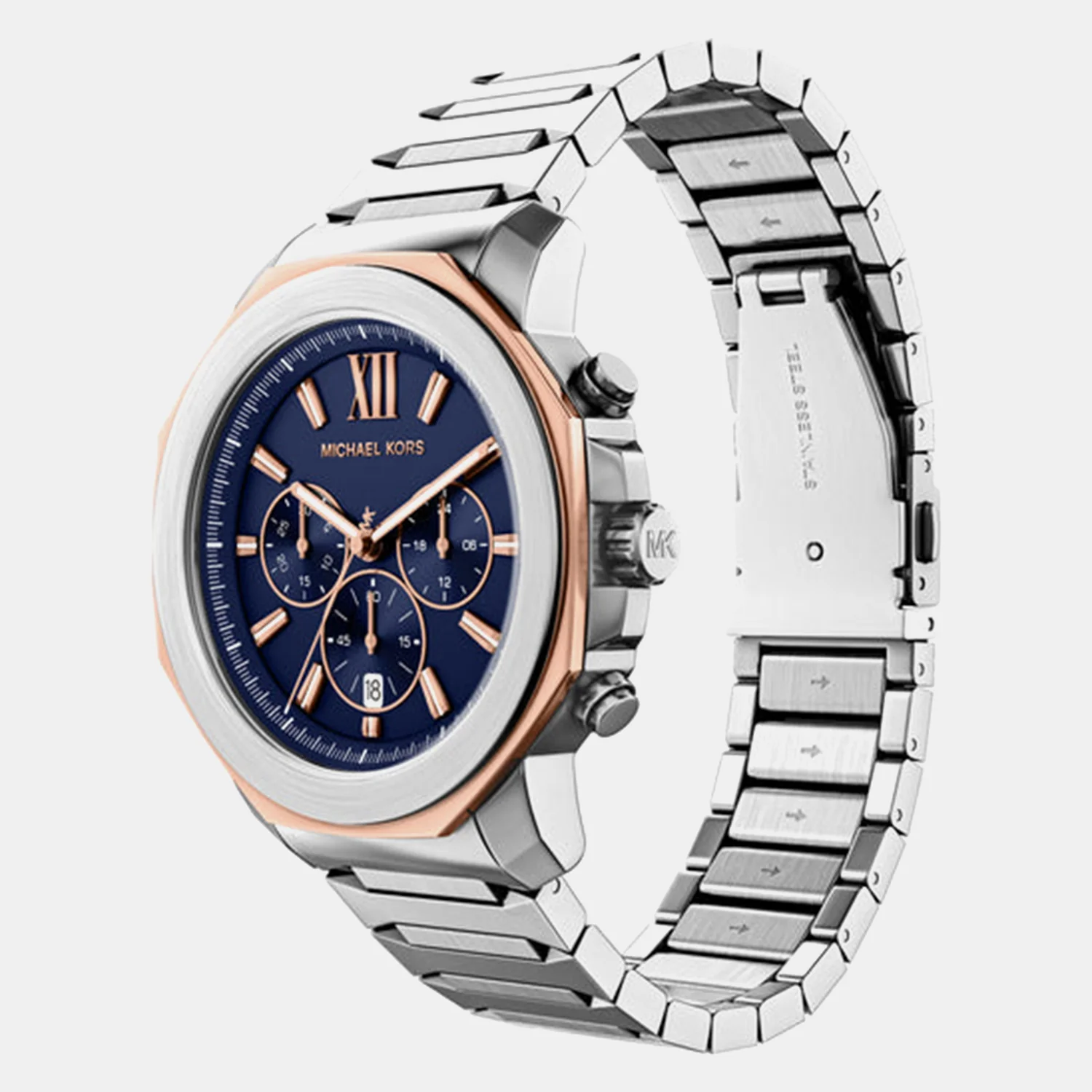 Prescott Men Quartz Blue Dial Chronograph Stainless Steel Watch MK9250 - Image 4