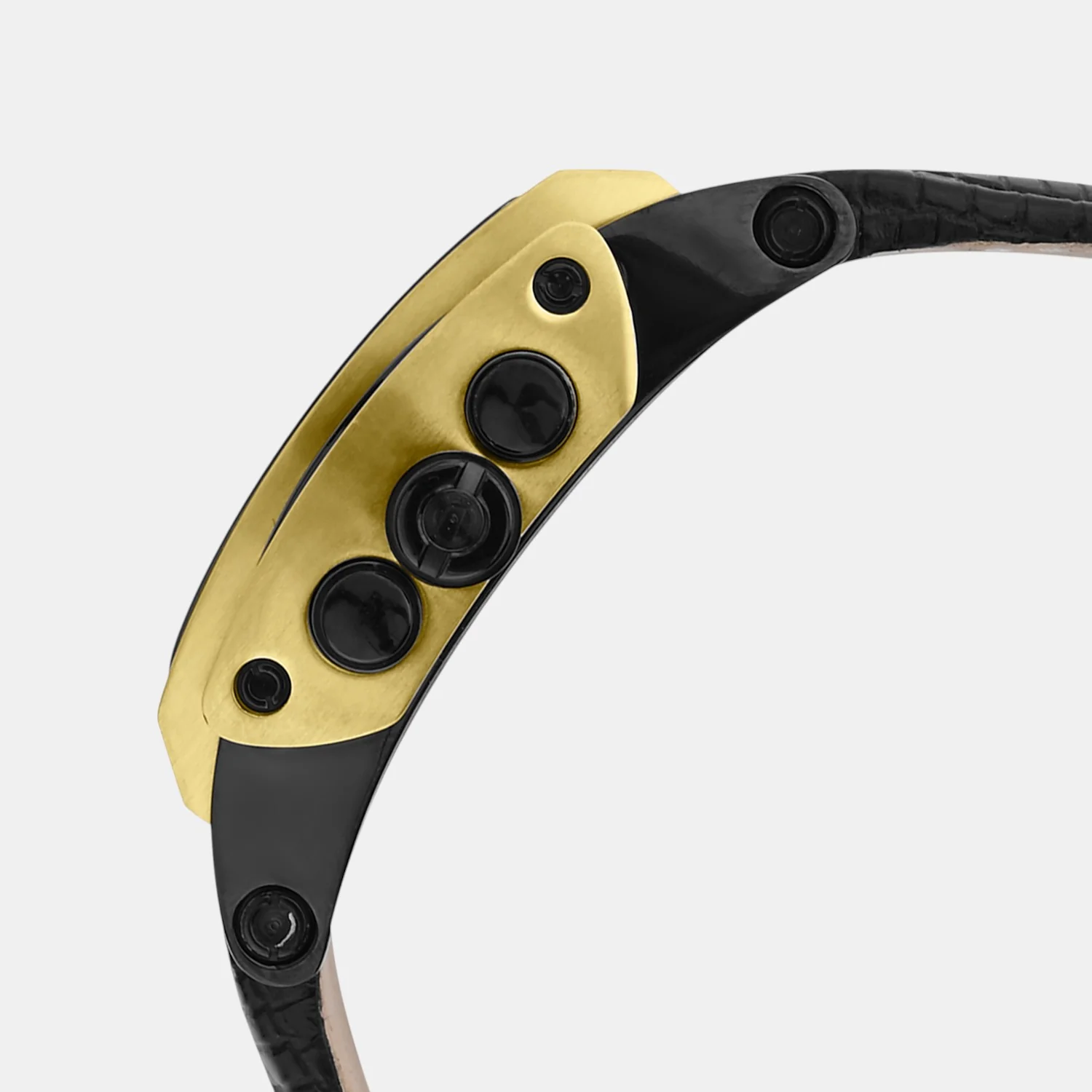 Men Quartz Black Dial Multi-Function Leather Watch G1057M-L4203 - Image 4