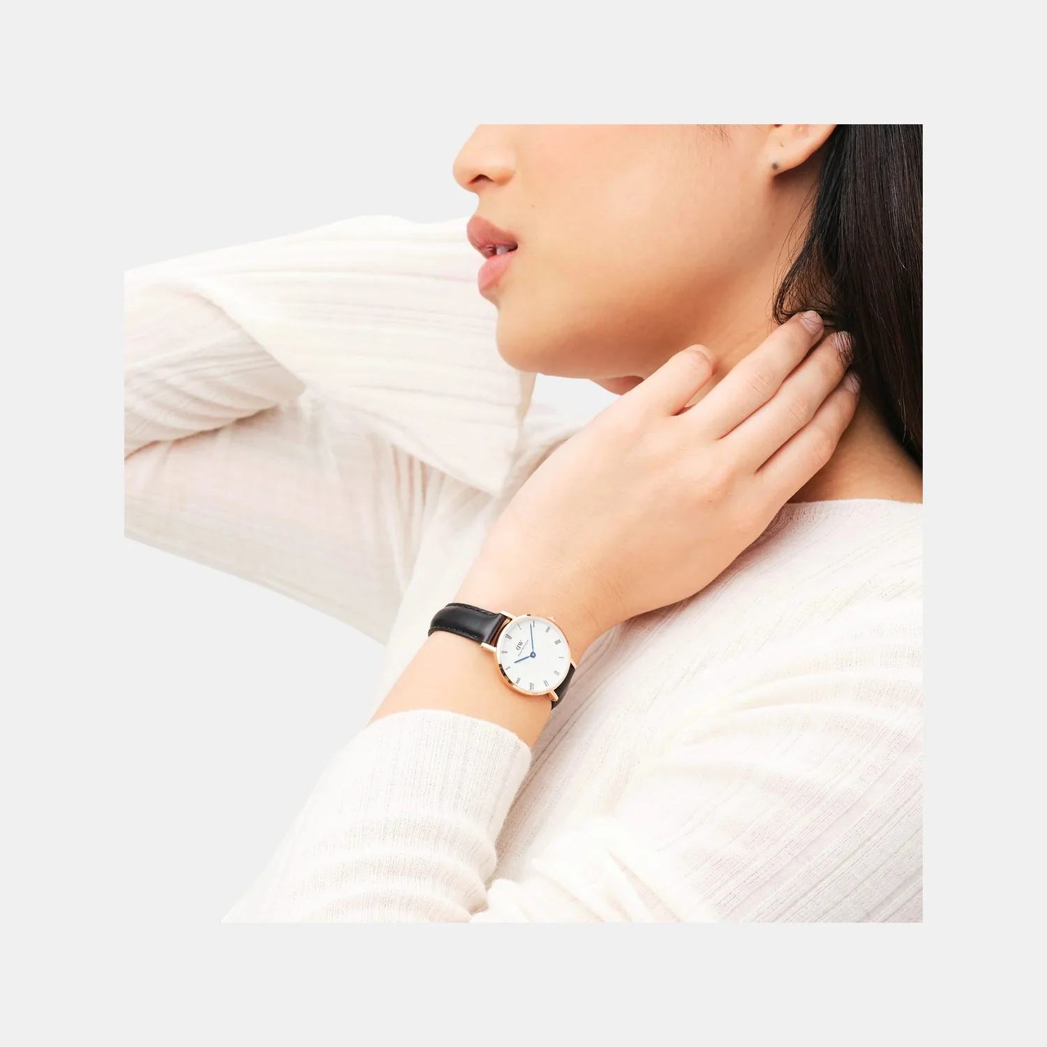 Women Quartz White Dial Analog Stainless Steel Watch DW00100683K - Image 4