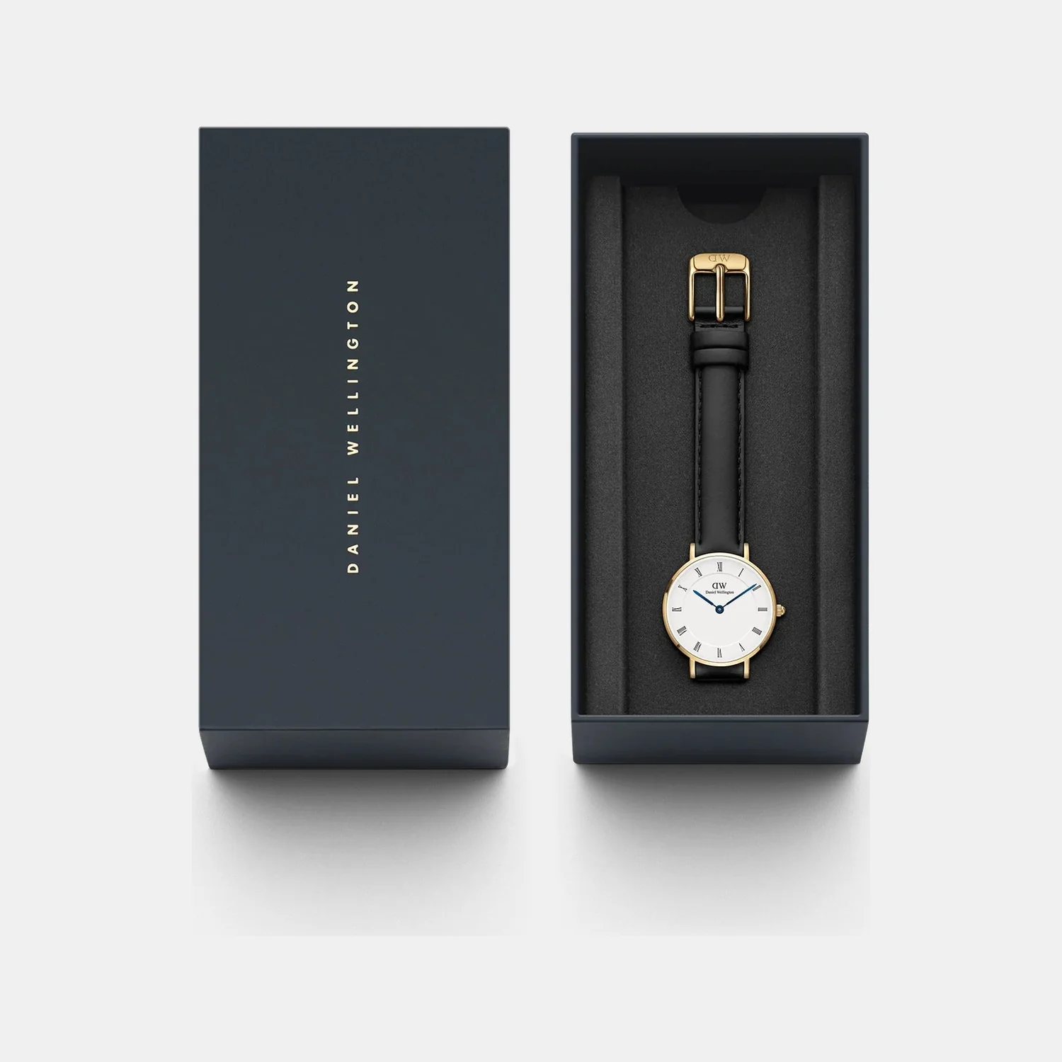 Petite Roman Numerals Women Quartz White Dial Analog Stainless Steel Watch DW00100686K - Image 5