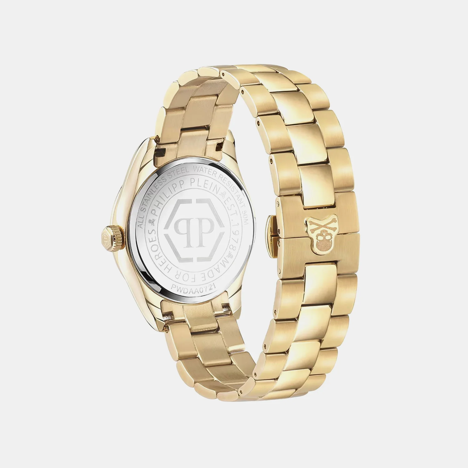 Women Quartz Gold Dial Analog Stainless Steel Watch PWDAA0721 - Image 3