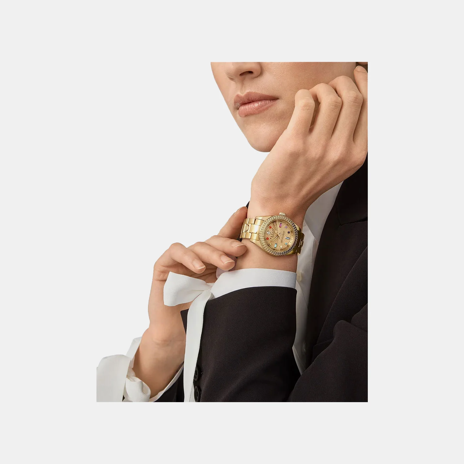 Women Quartz Gold Dial Analog Stainless Steel Watch PWDAA0721 - Image 5