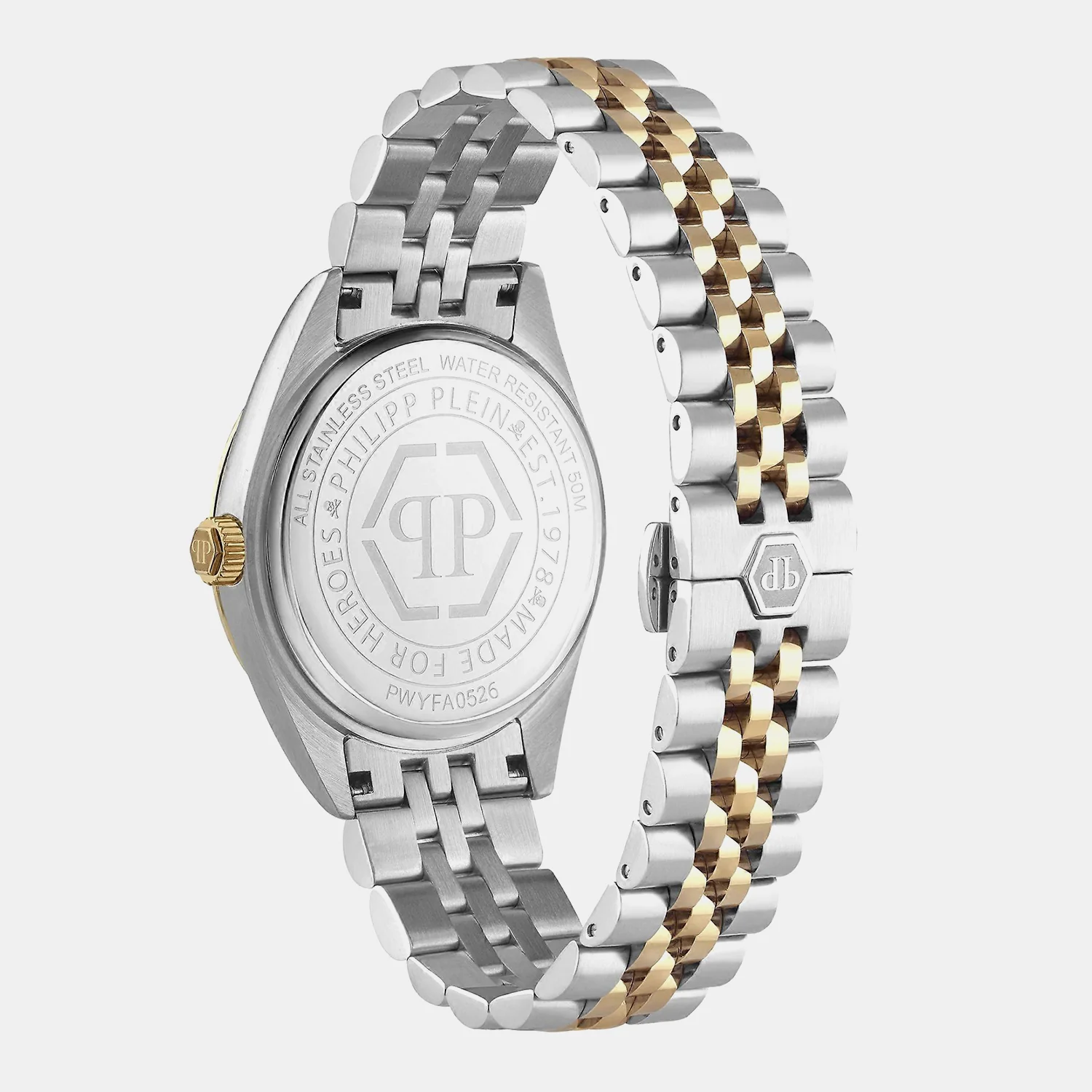 Women Quartz Gold Dial Analog Stainless Steel Watch PWYFA0526 - Image 4