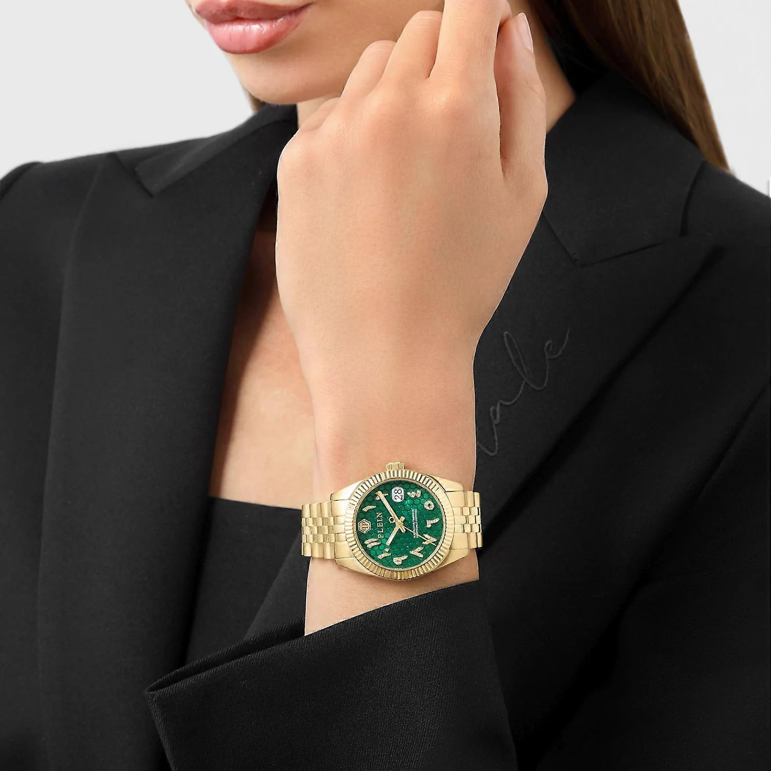 Women Quartz Green Dial Analog Stainless Steel Watch PWYFA0626 - Image 3